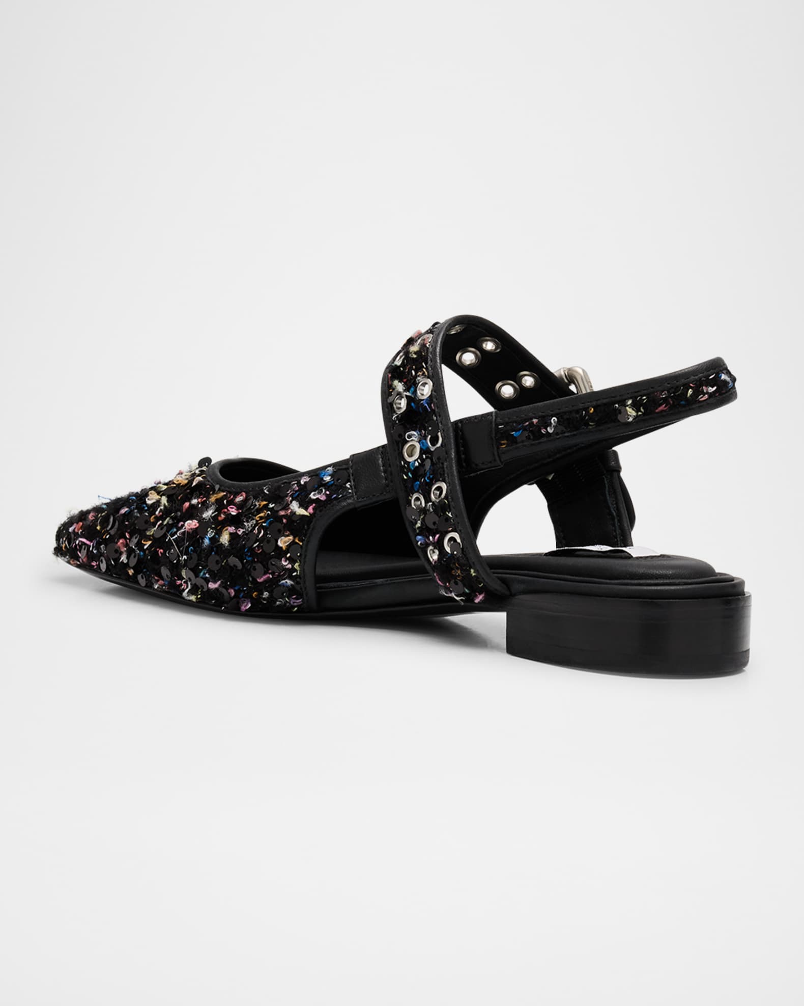 Astra Buckle Boucle Slingback Flats 1