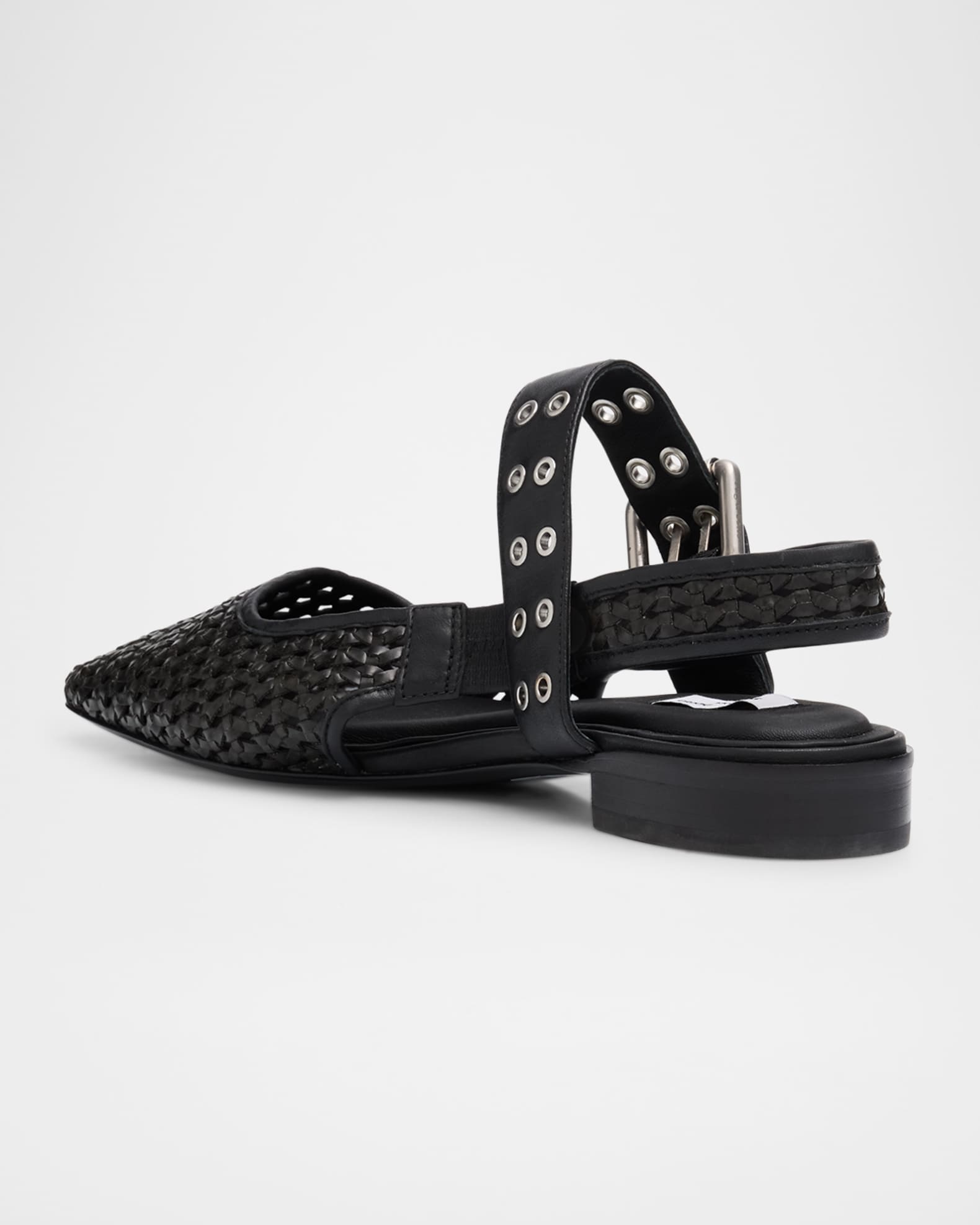 Astra Woven Buckle Slingback Ballerina Flats 1