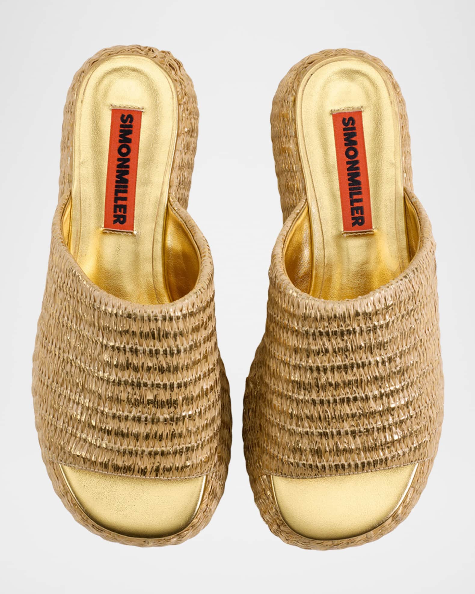 Metallic Raffia Cloudy Platform Sandals 1