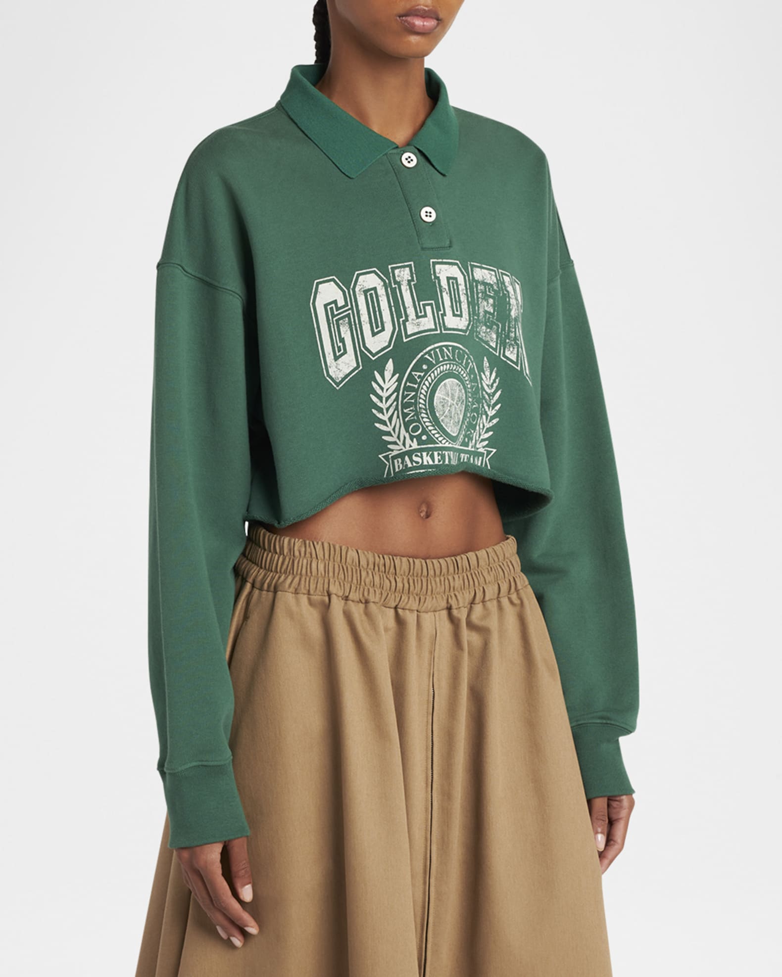 定期入れの Goose Golden Journey Marcus Neiman | Sweatshirt Polo Crop Logo トップス