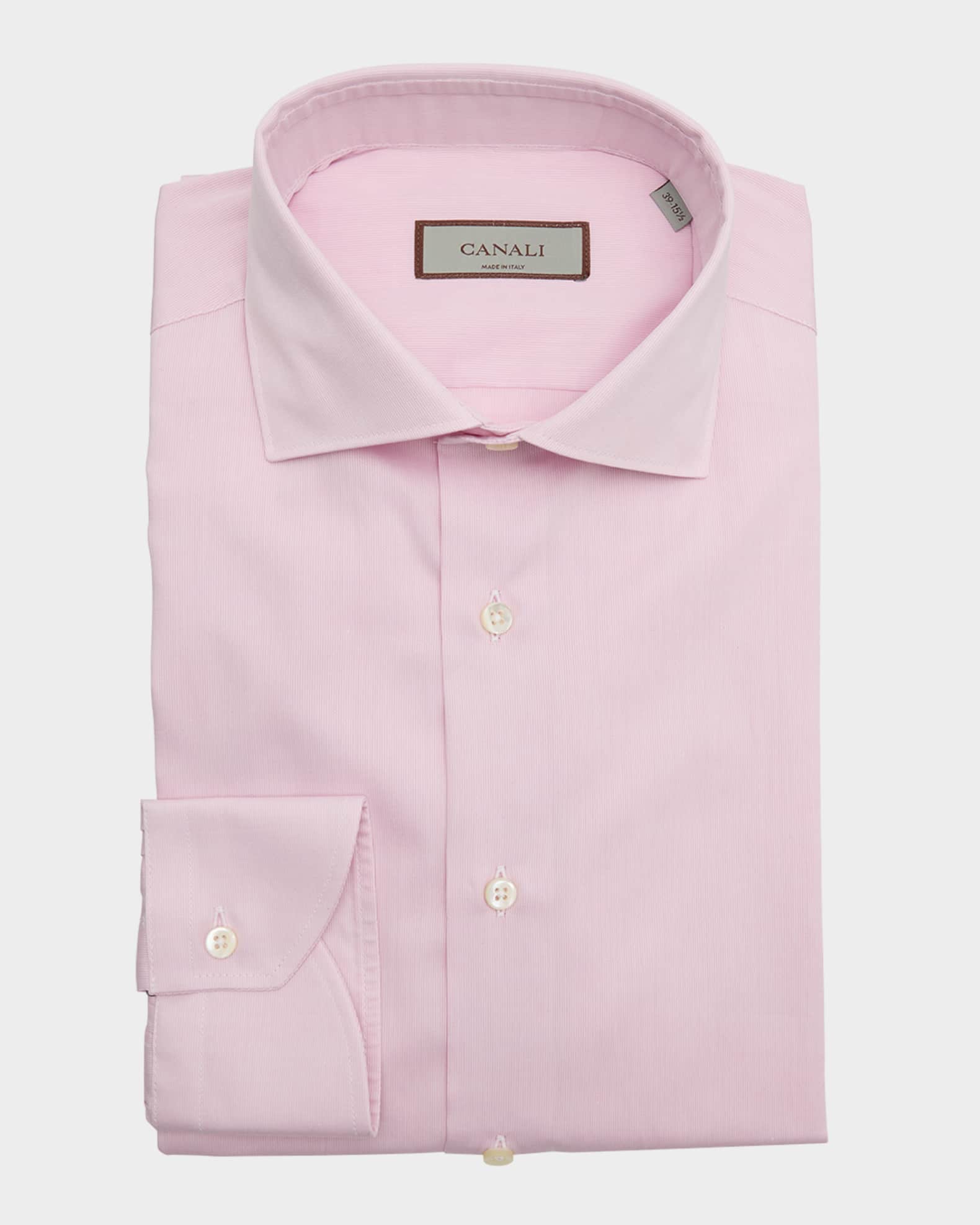 Men's Solid Textured Dress Shirt 0