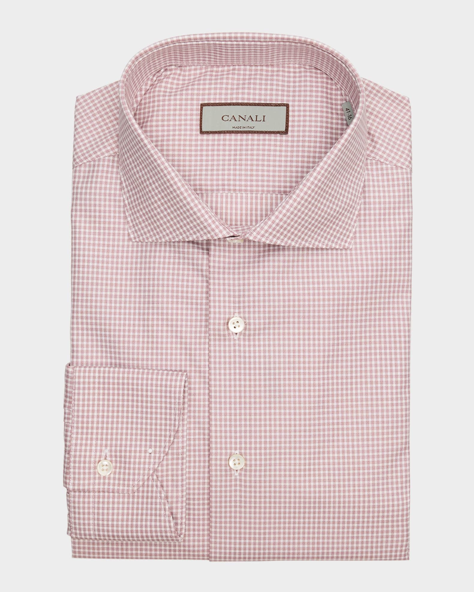 Men's Cotton Micro-Check Dress Shirt 0