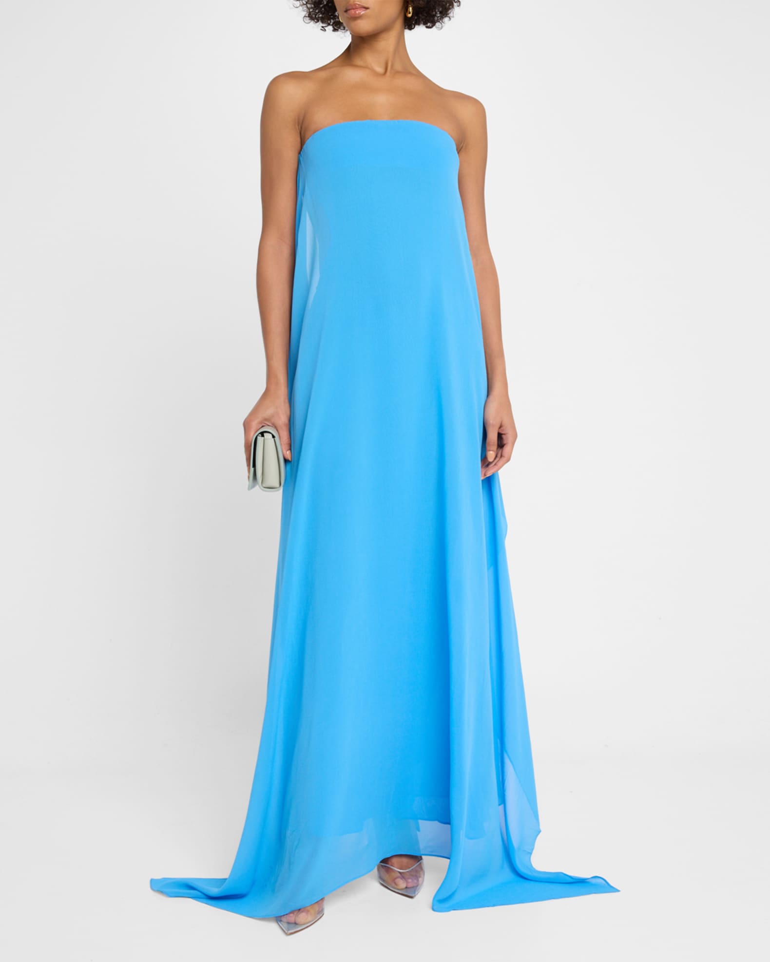 Floating Silk Strapless Gown 1