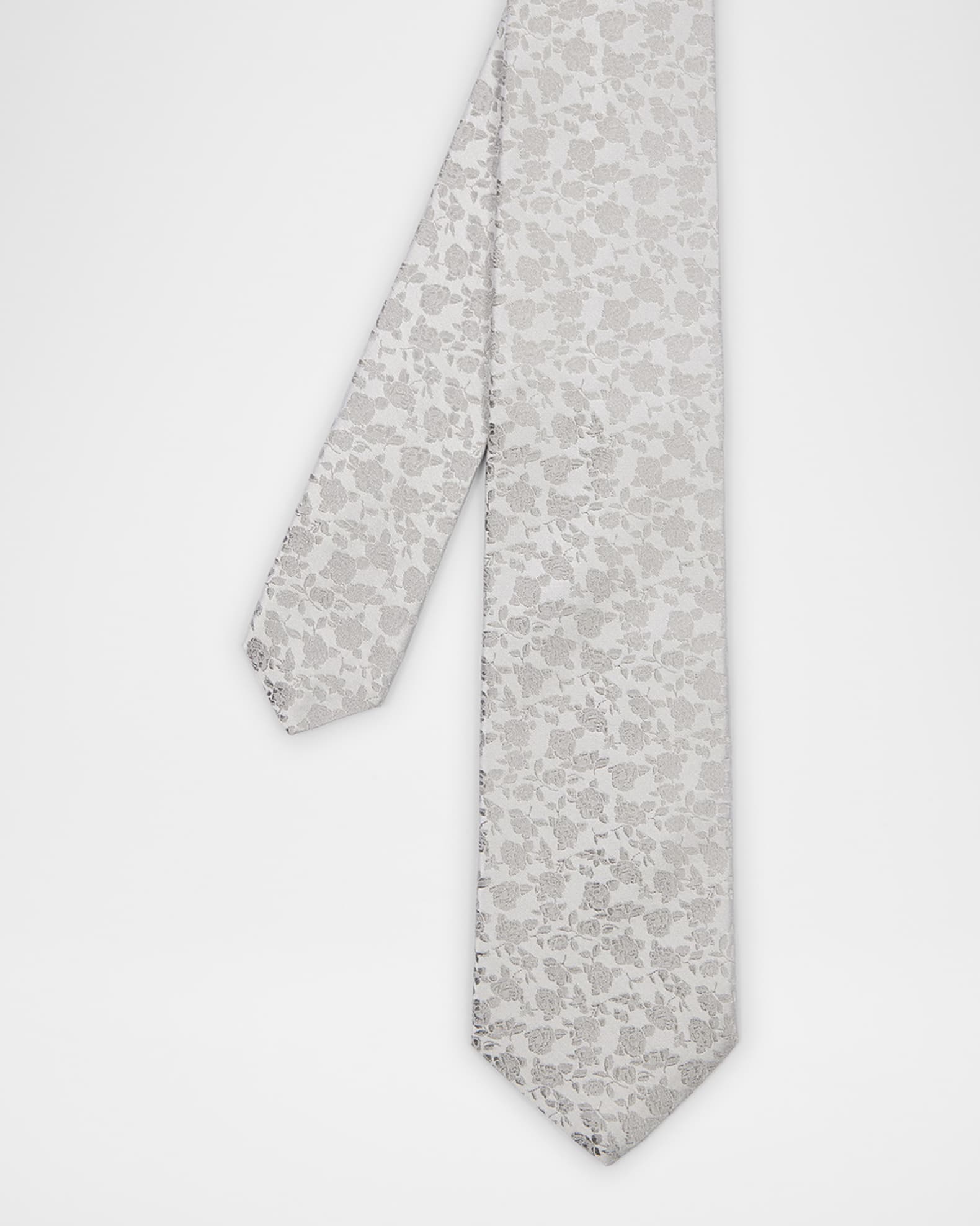 Men's Floral Jacquard Silk Tie 0