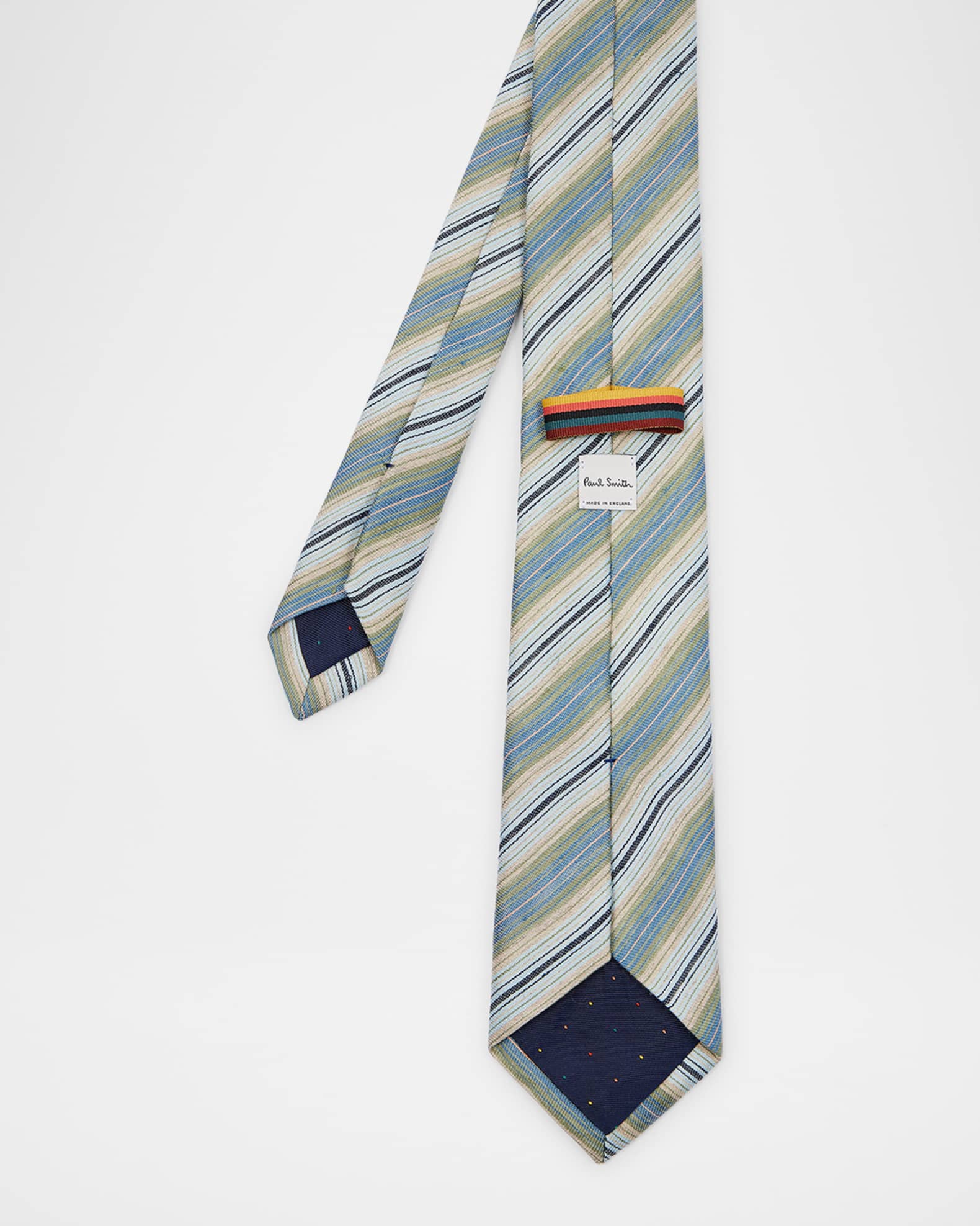 Men's Linen and Silk Pencil Stripe Tie 1