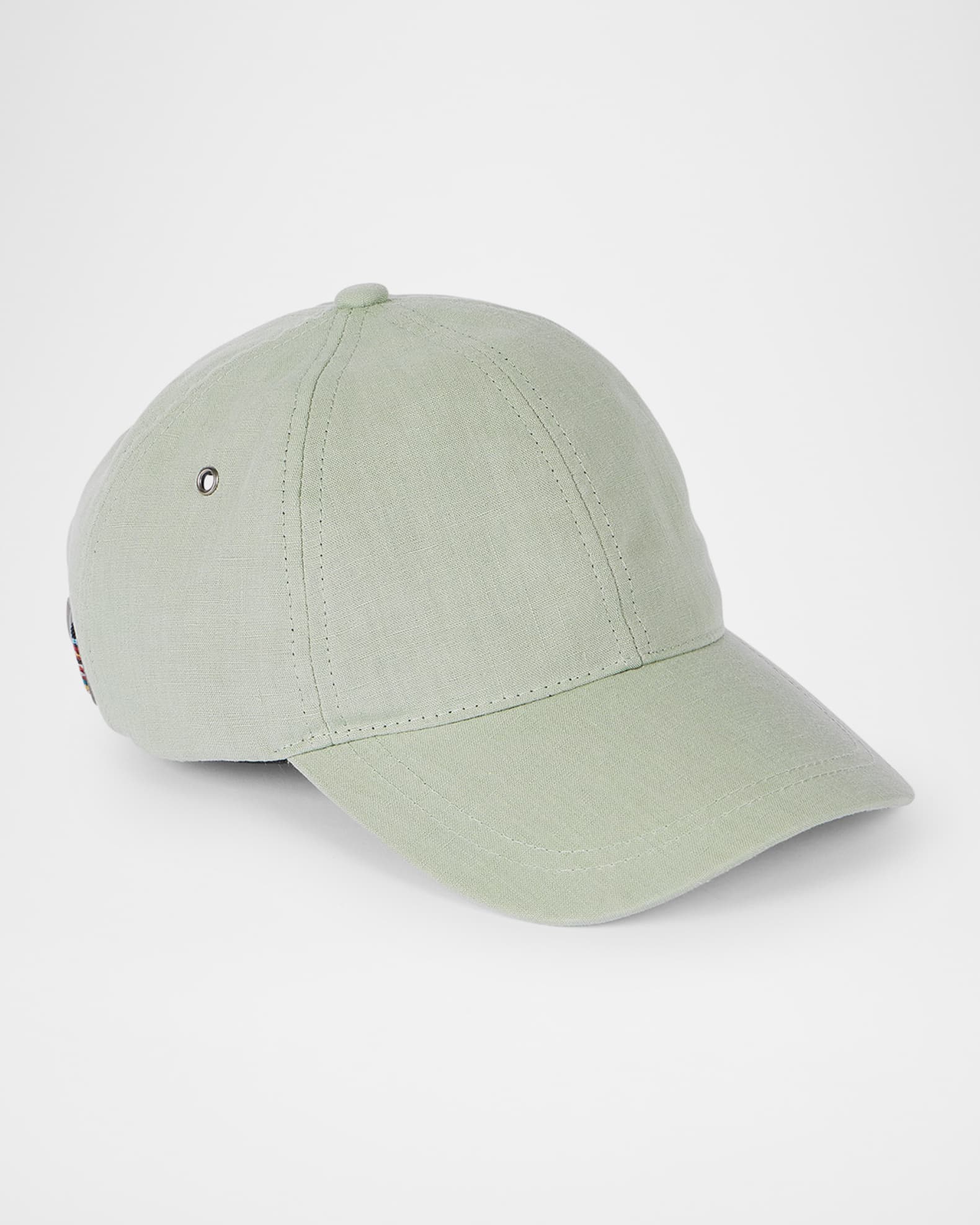 Men's Linen Signature Stripe Baseball Cap 0