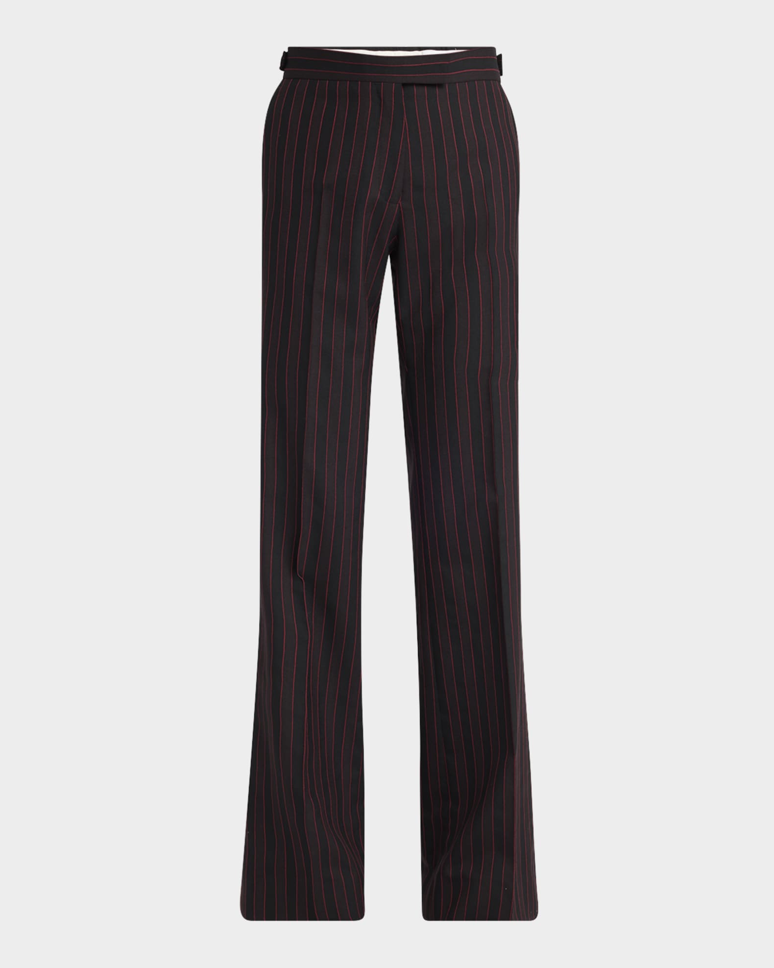 Pinstriped Flare Trousers 0