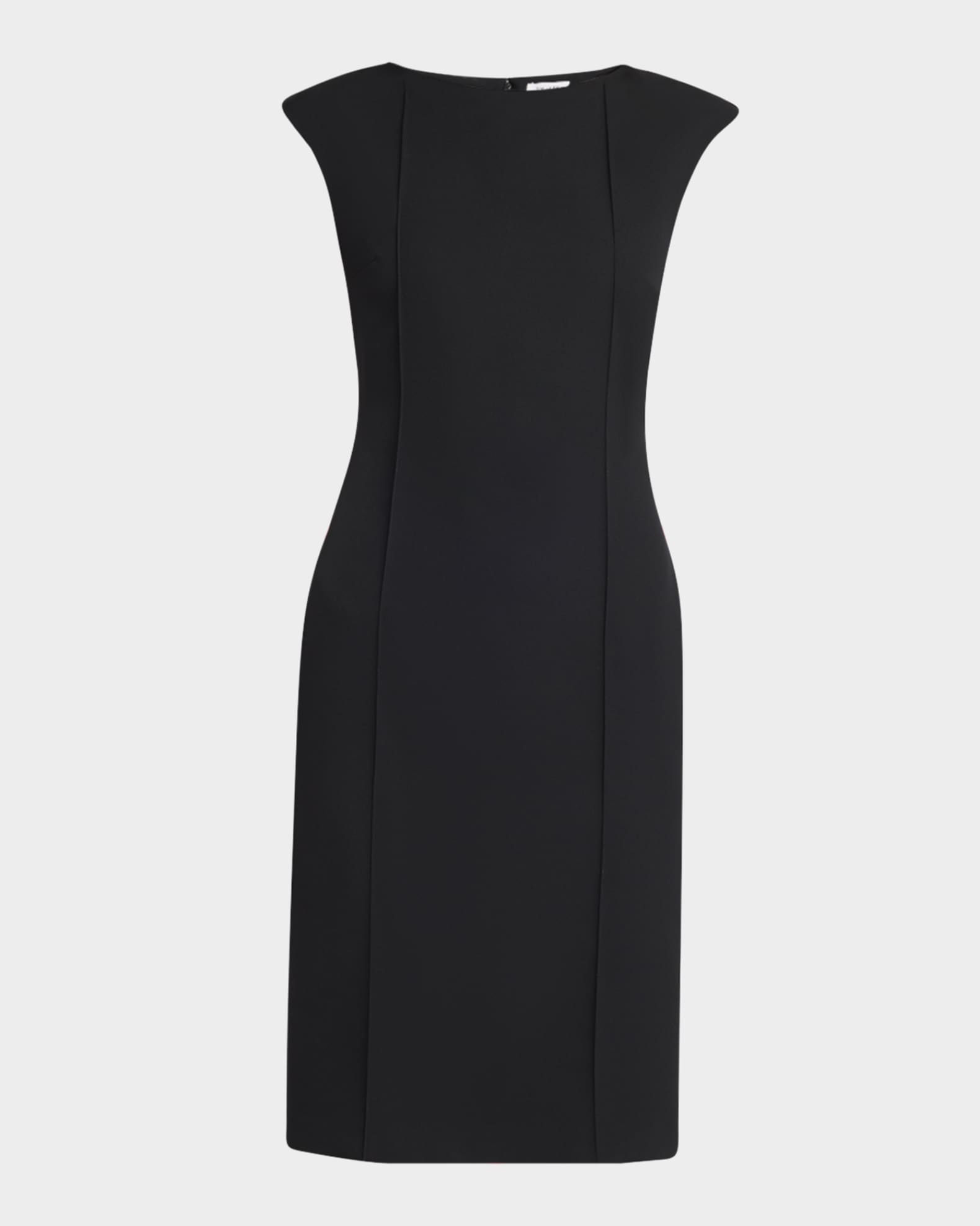 Pintuck Sleeveless Crepe Day Dress 0