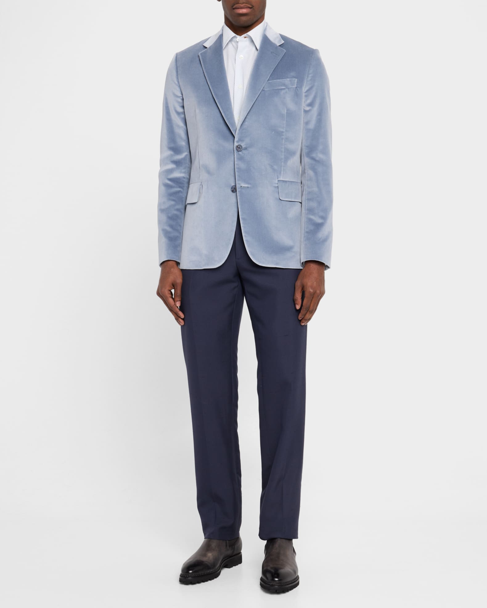 Men's Velvet Two-Button Dinner Jacket 1