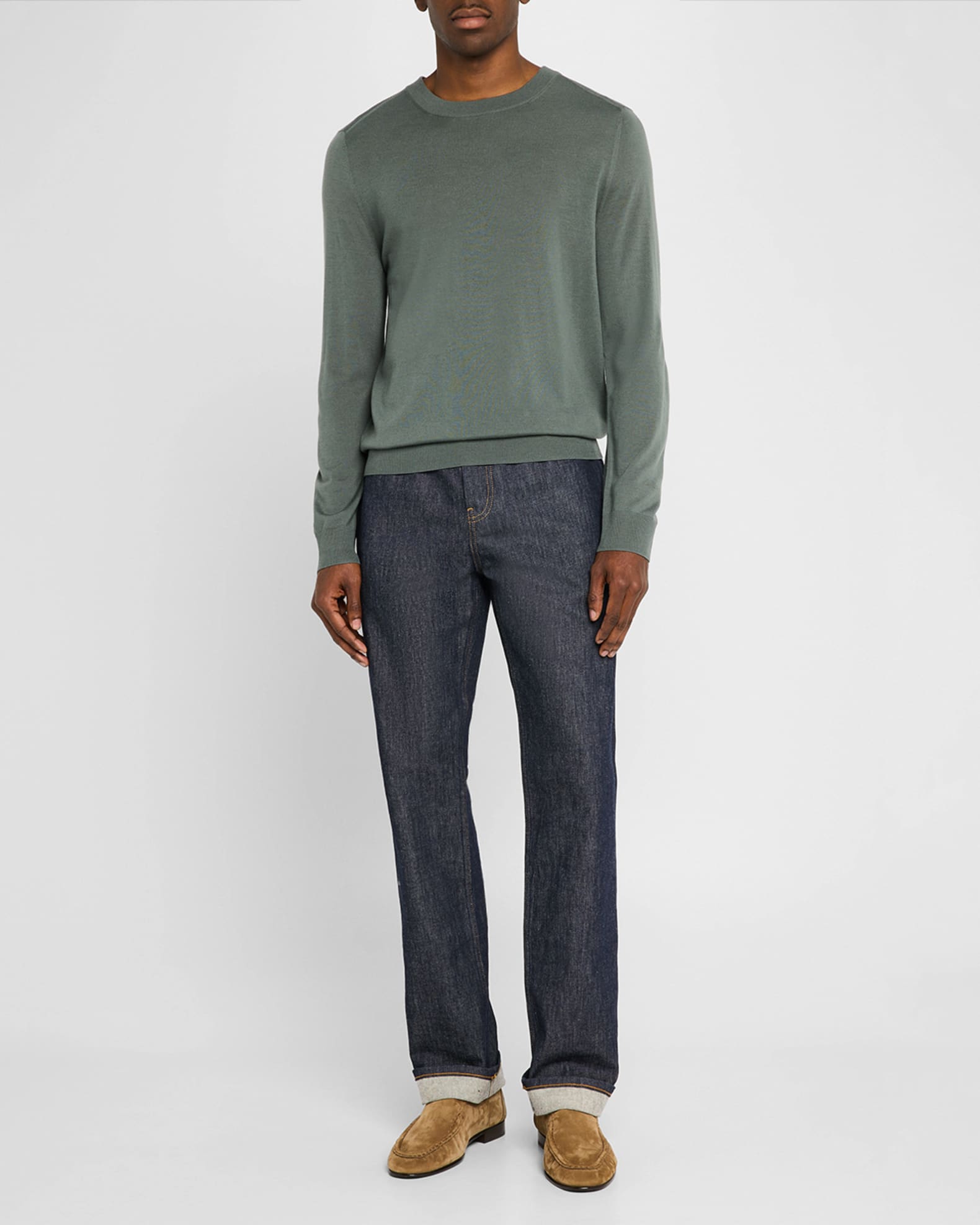 Men's Merino Wool Crewneck Sweater 1