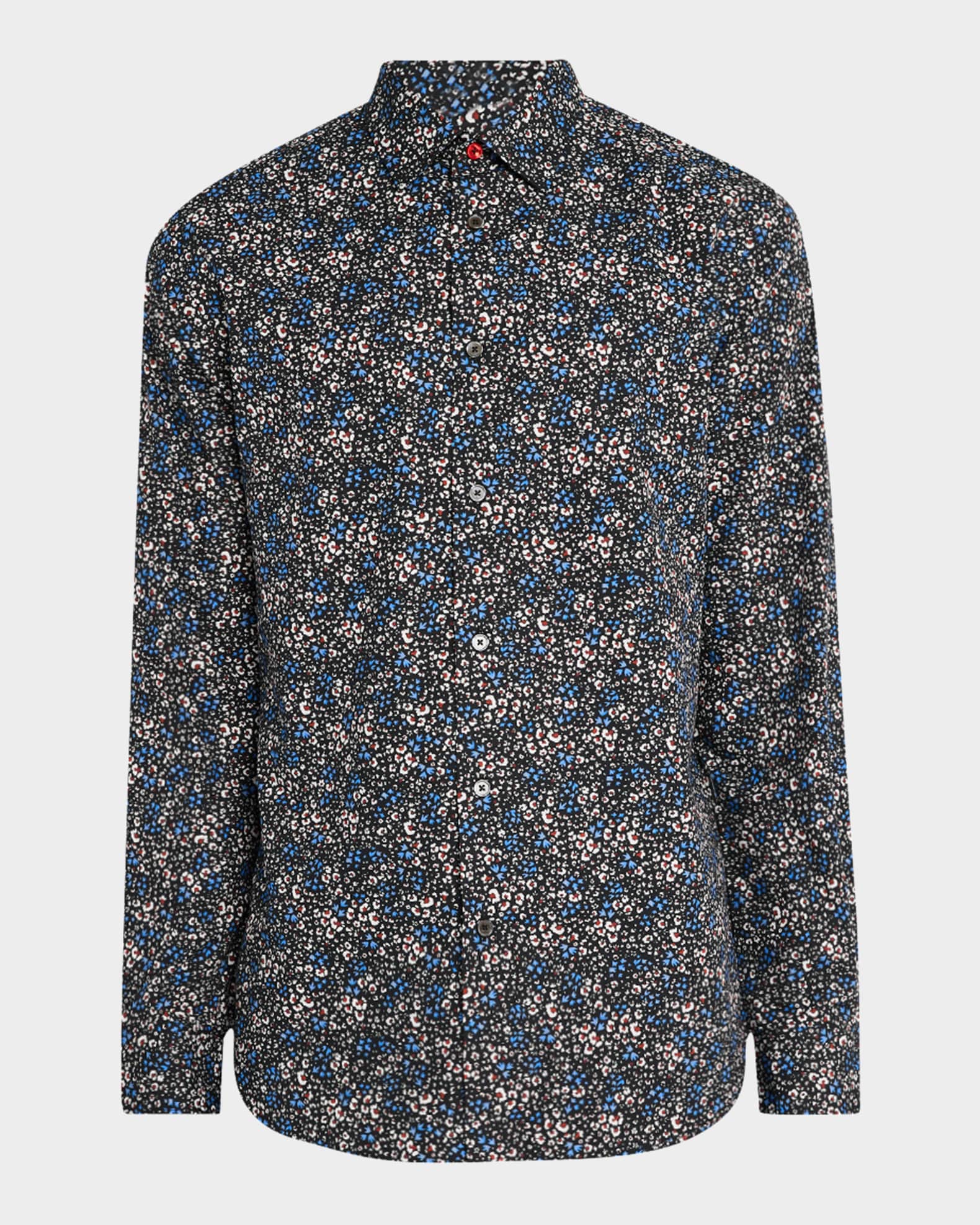 Men's Organic Cotton Floral Dress Shirt 0