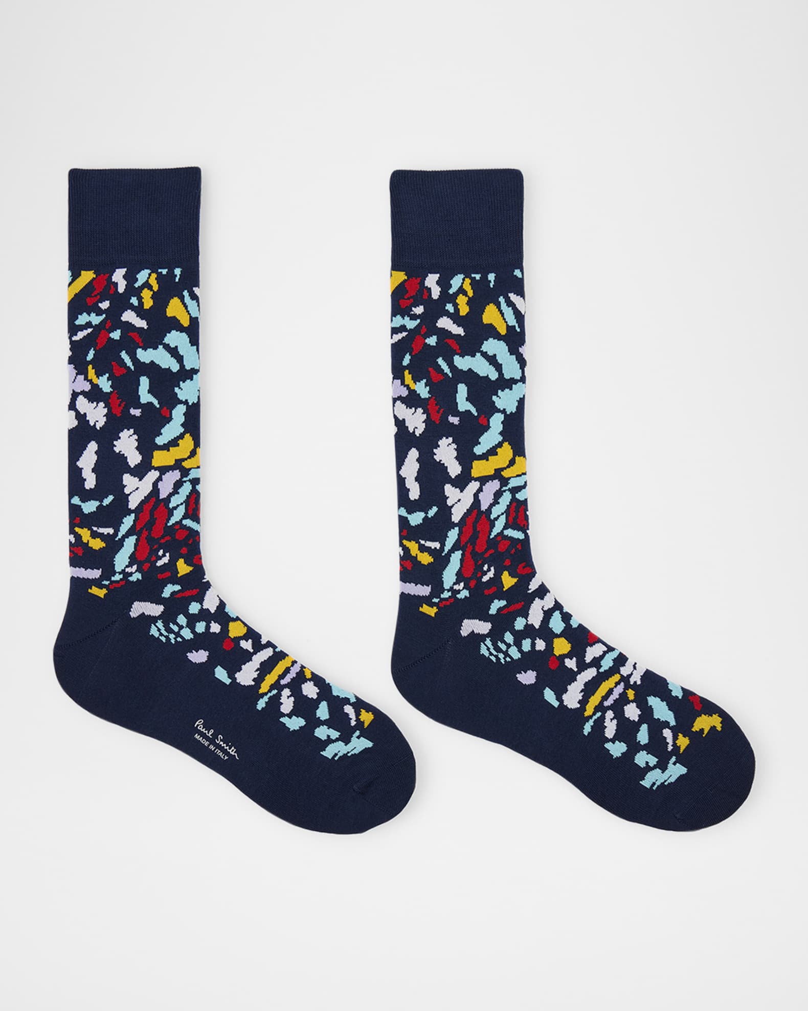 Men's Jacaranda Abstract Print Crew Socks 1