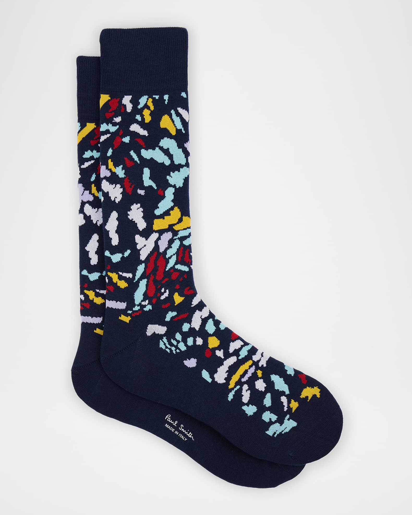 Men's Jacaranda Abstract Print Crew Socks 0