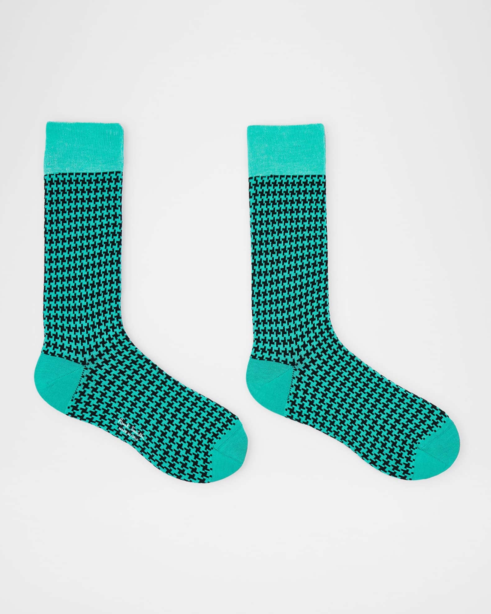 Men's James Houndstooth Gingham Crew Socks 1
