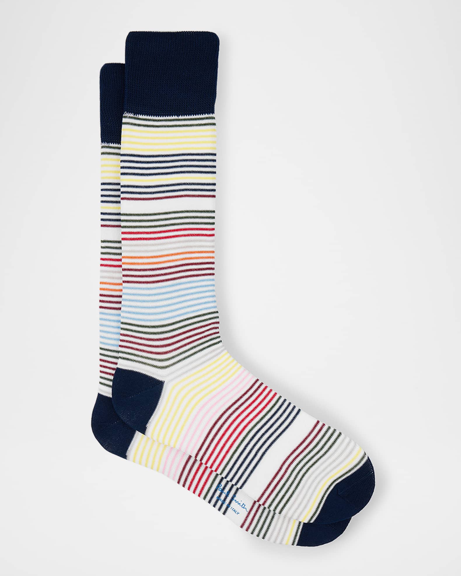 Men's Idris Signature Thin Stripe Crew Socks 0