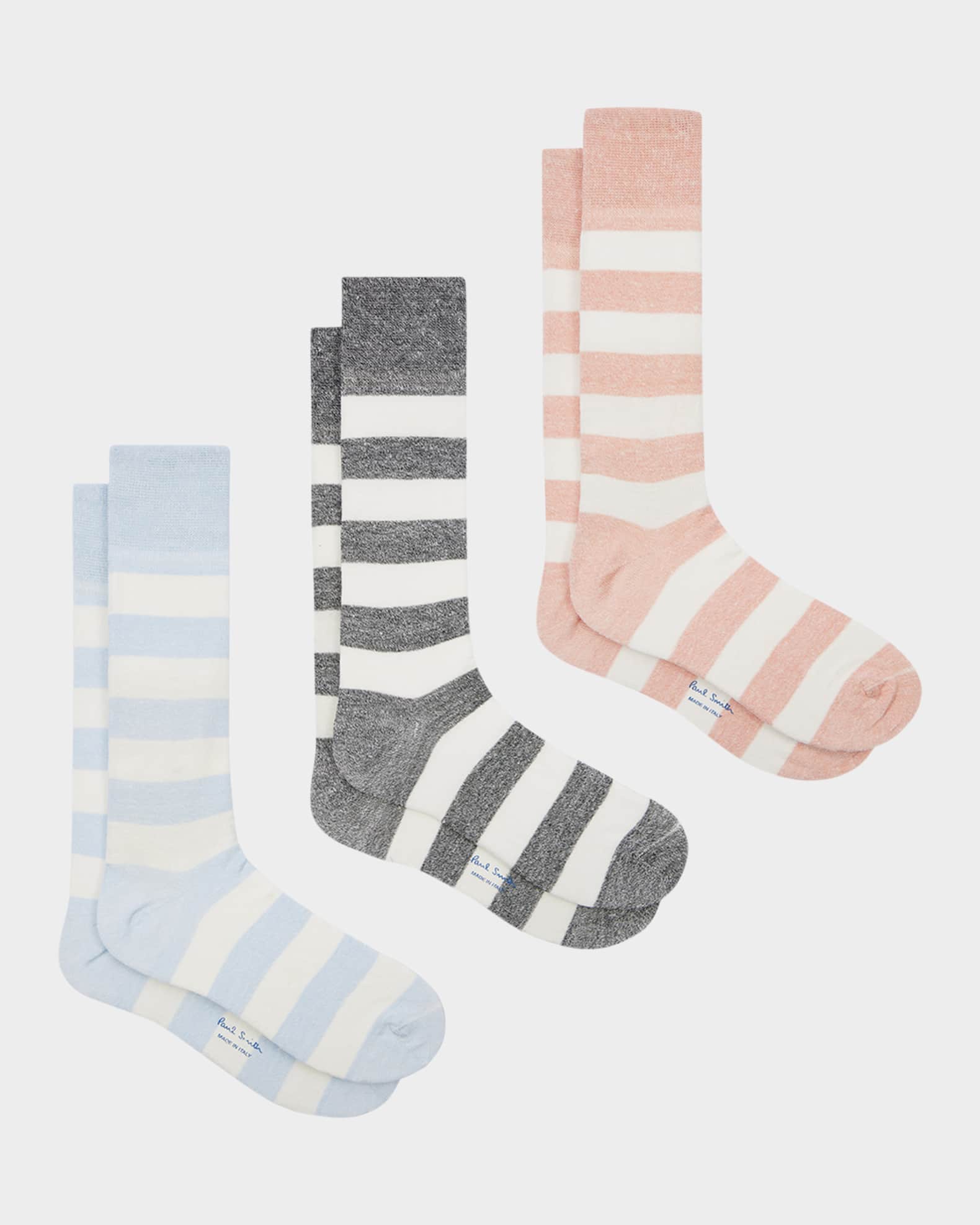 Men's Barry Stripe 3-Pack Crew Socks 0