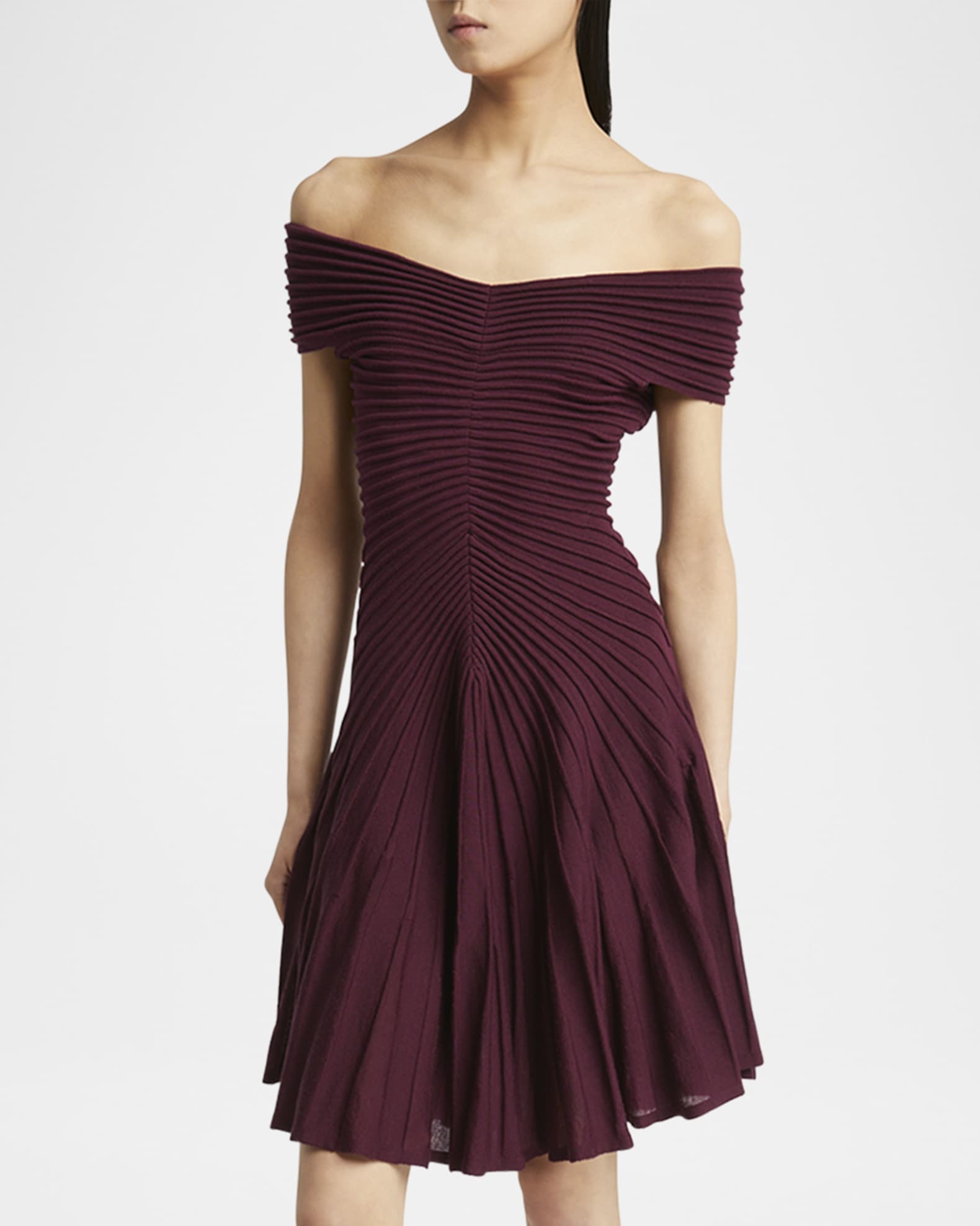 ワンピース ALAIA POPLIN ASYMMETRIC MINI DRESS Alaïa Asymmetric Draped Mini Dress | neimanmarcus | REVERSIBLE