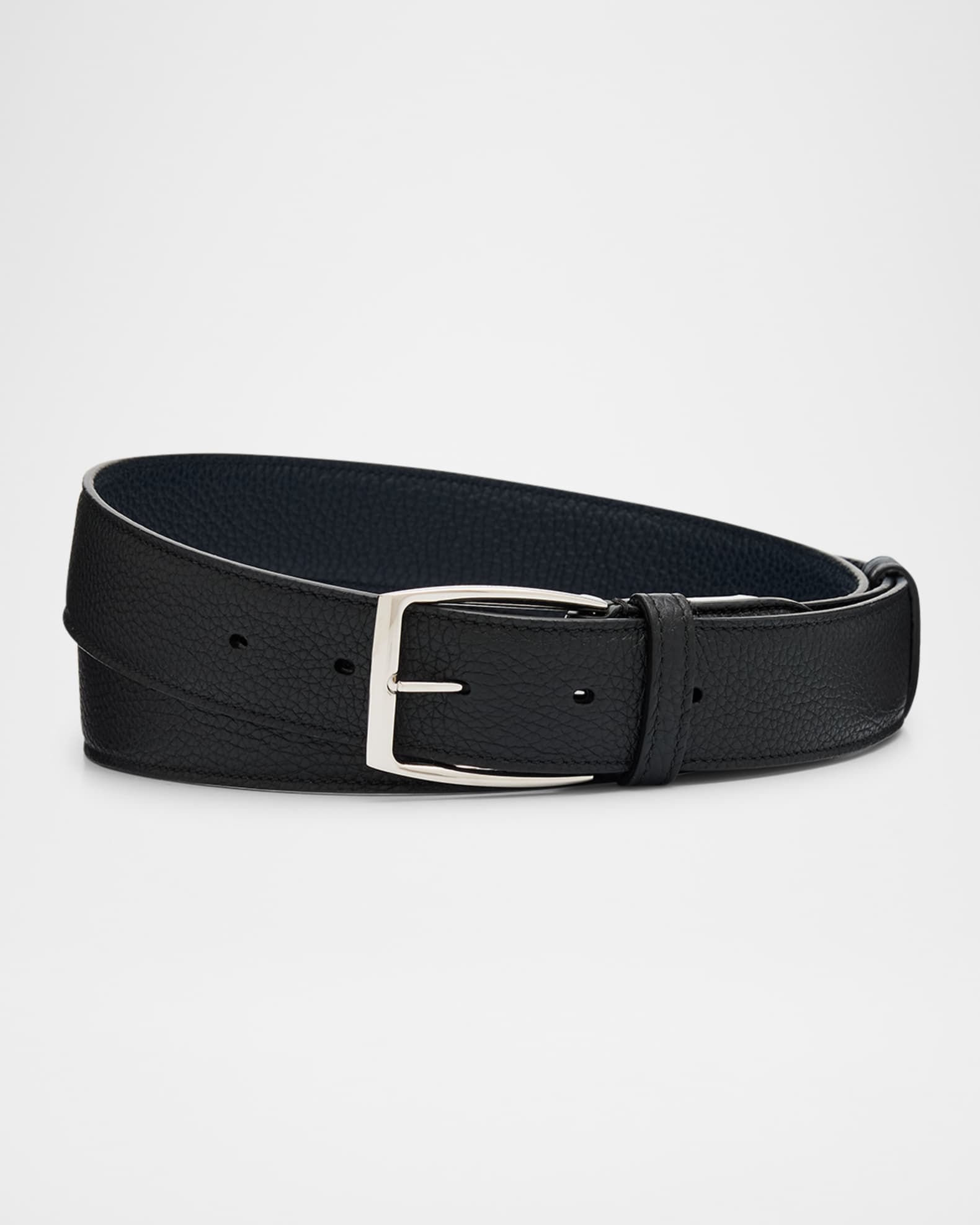 Men's Grained Leather Belt 0