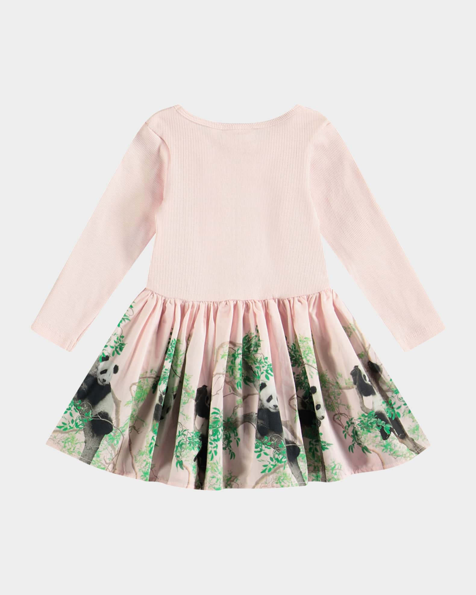 Girl's Candi Printed Long-Sleeve Dress, Size 6M-2 1