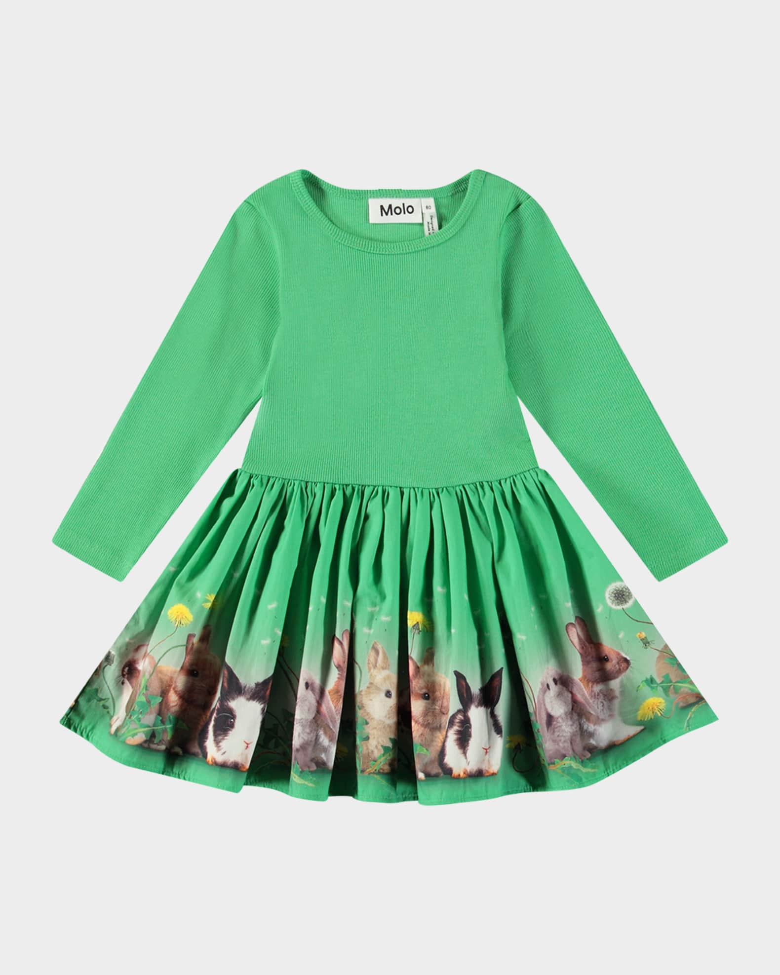 Girl's Candi Printed Long-Sleeve Dress, Size 6M-18M 0