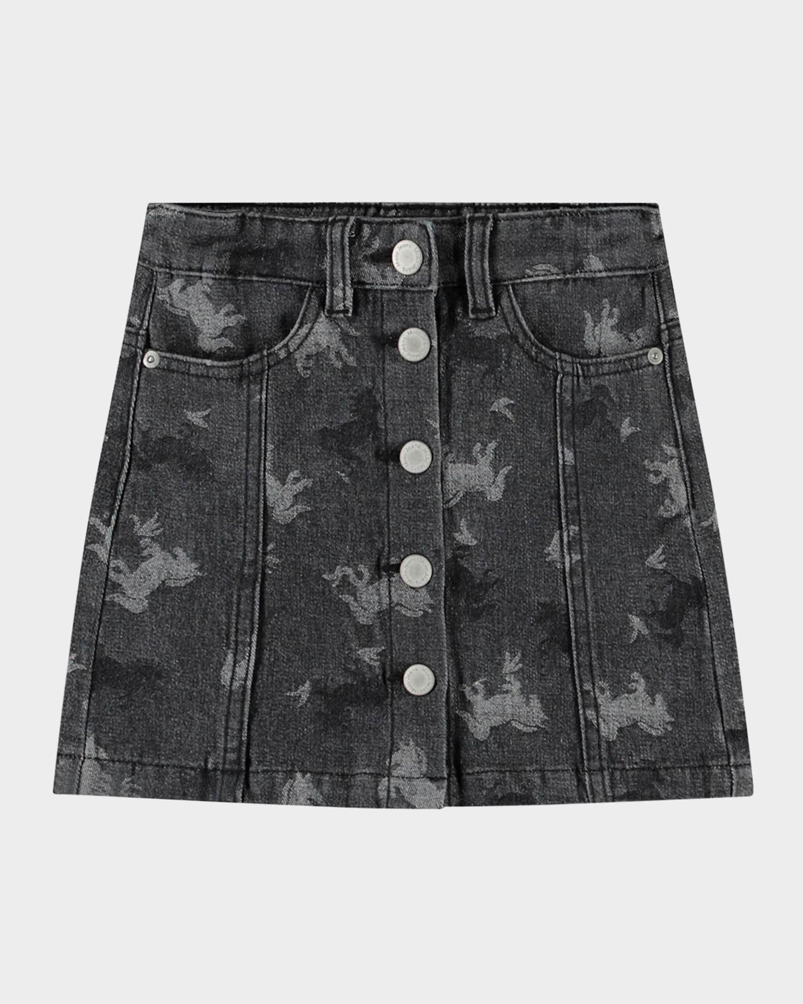 Girl's Bera Printed Denim Mini Skirt 0