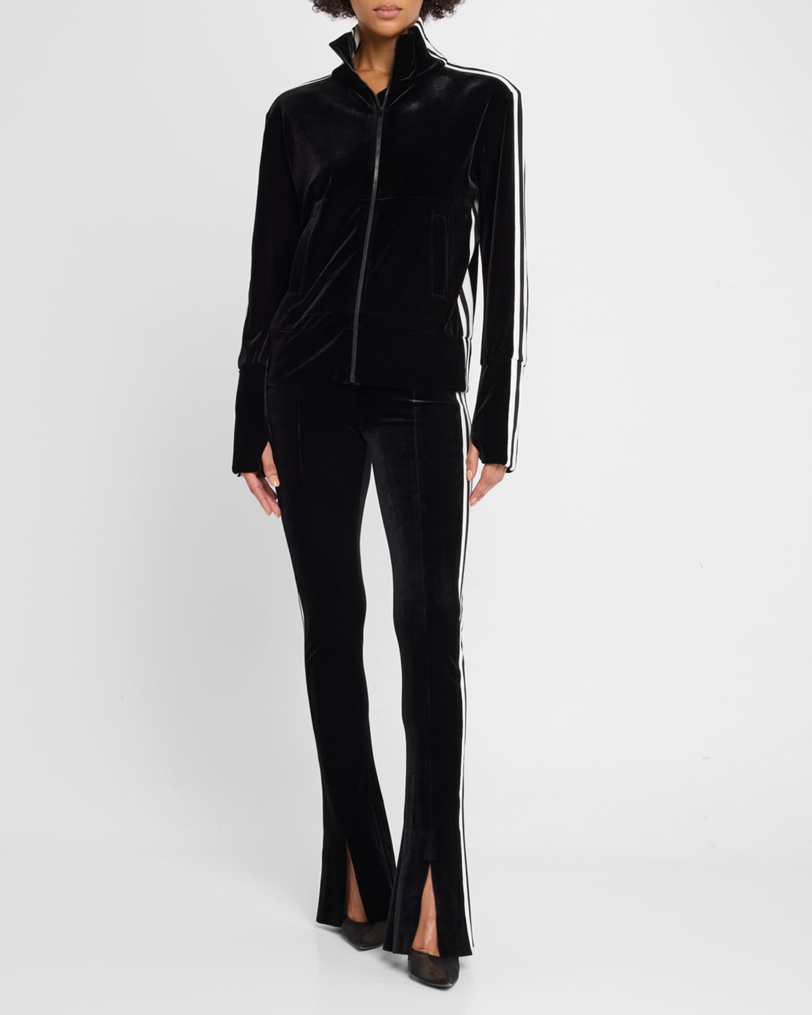 Velvet Side Stripe Spat Leggings 1