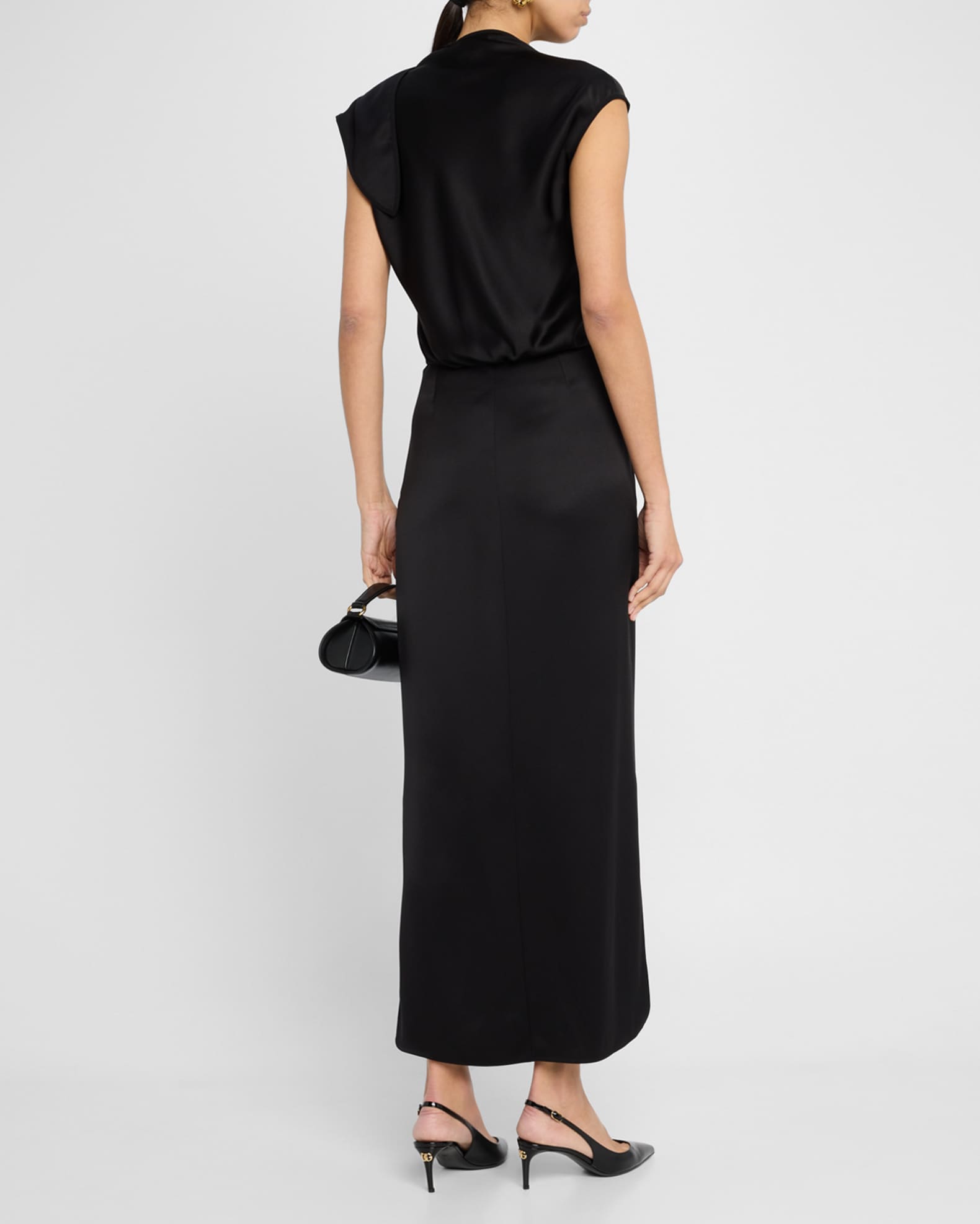ワンピース GIORGIO ARMANI SILK MIDI DRESS Giorgio Armani Asymmetric Keyhole Midi Dress | Neiman Marcus