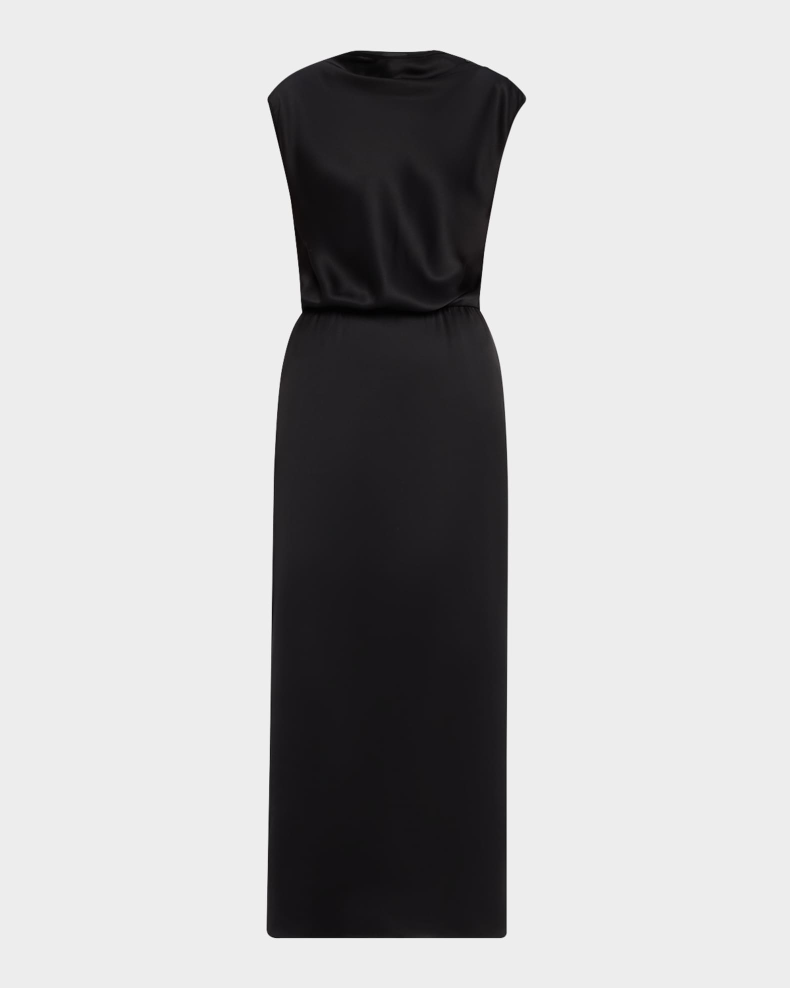 Cap-Sleeve Double Silk Satin Gown 0