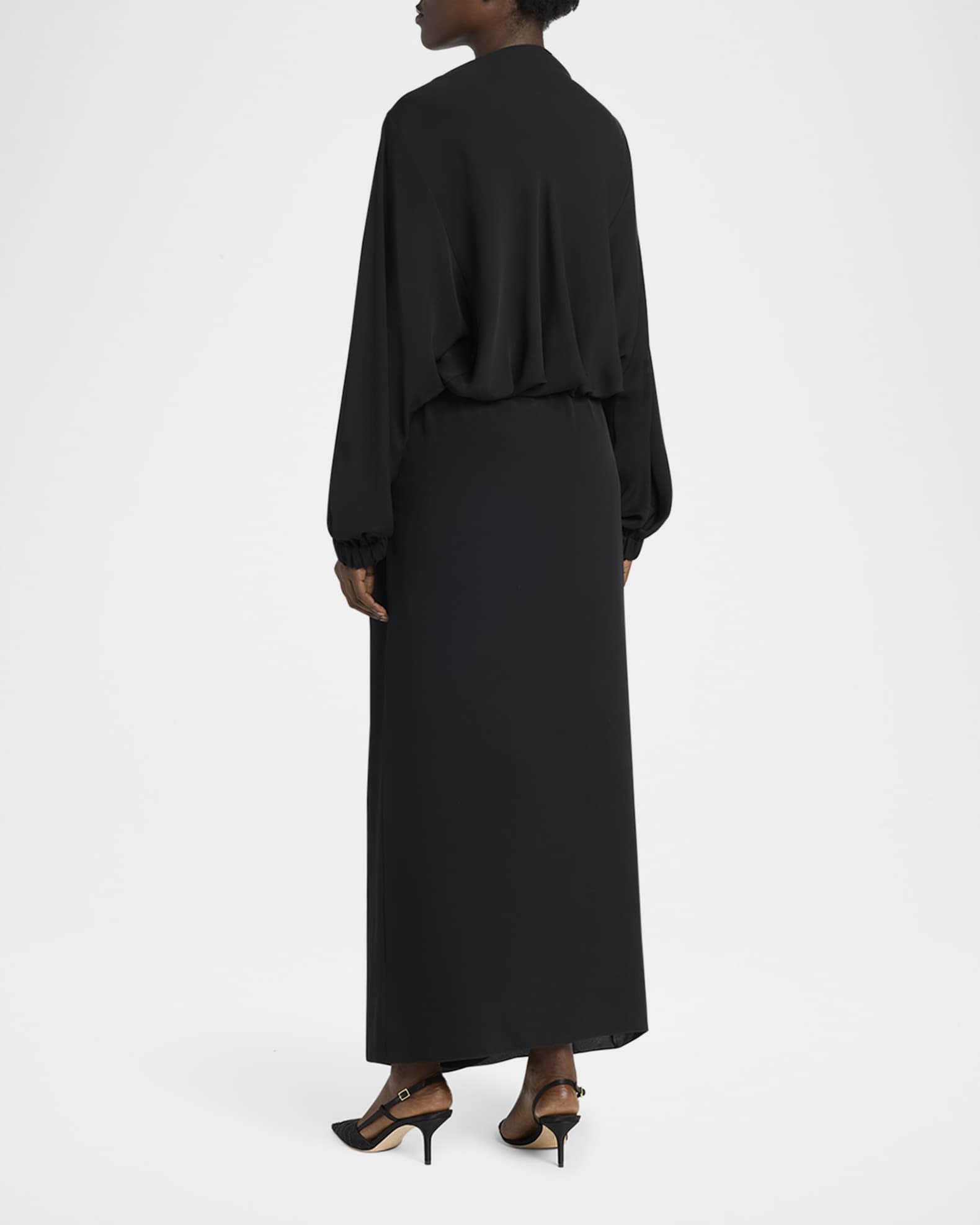 ワンピース GIORGIO ARMANI GEORGETTE LONG DRESS Giorgio Armani Triple Silk Georgette Long Sleeve Gown