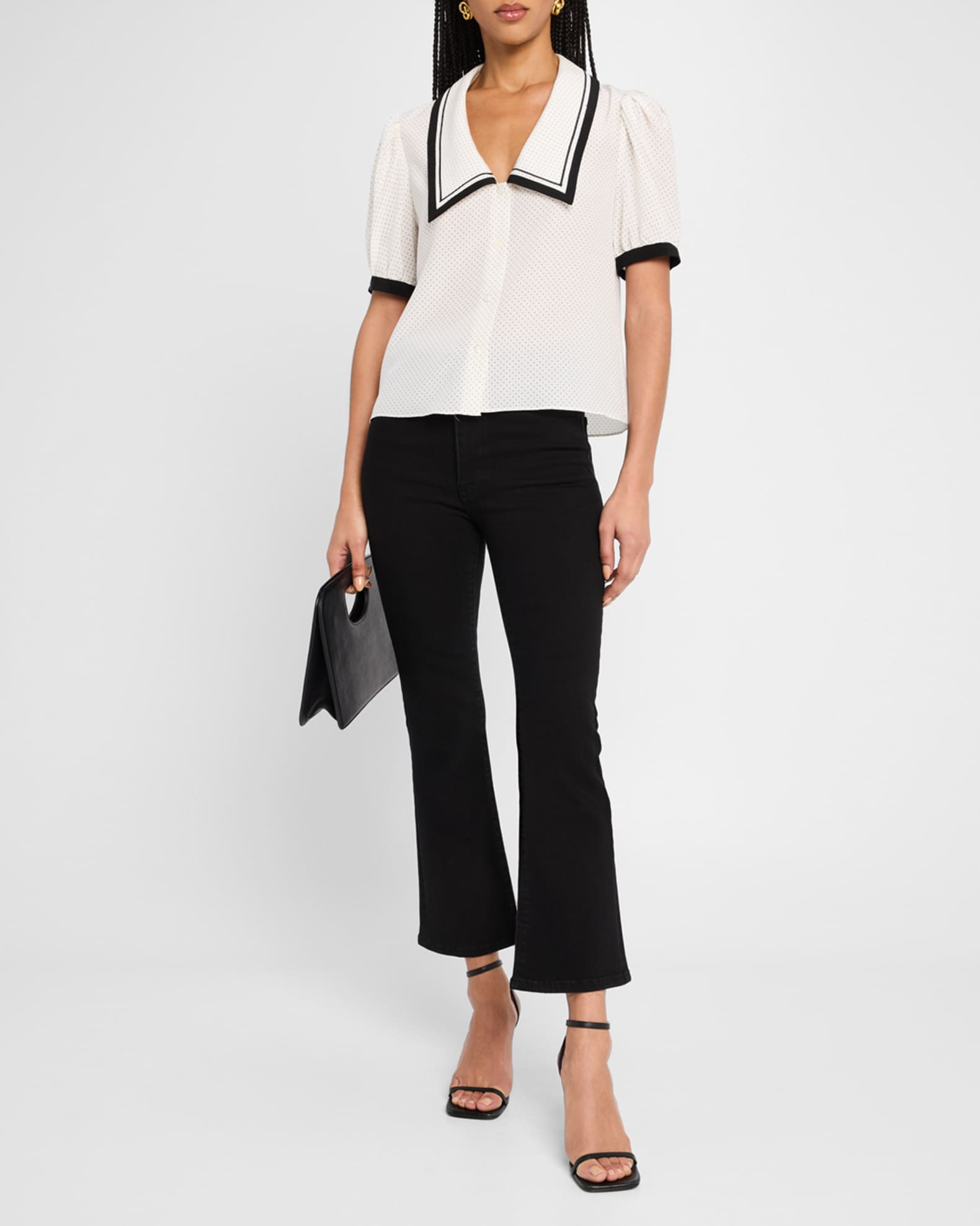 FRAME ​The Polka Dot Sailor Blouse | Neiman Marcus