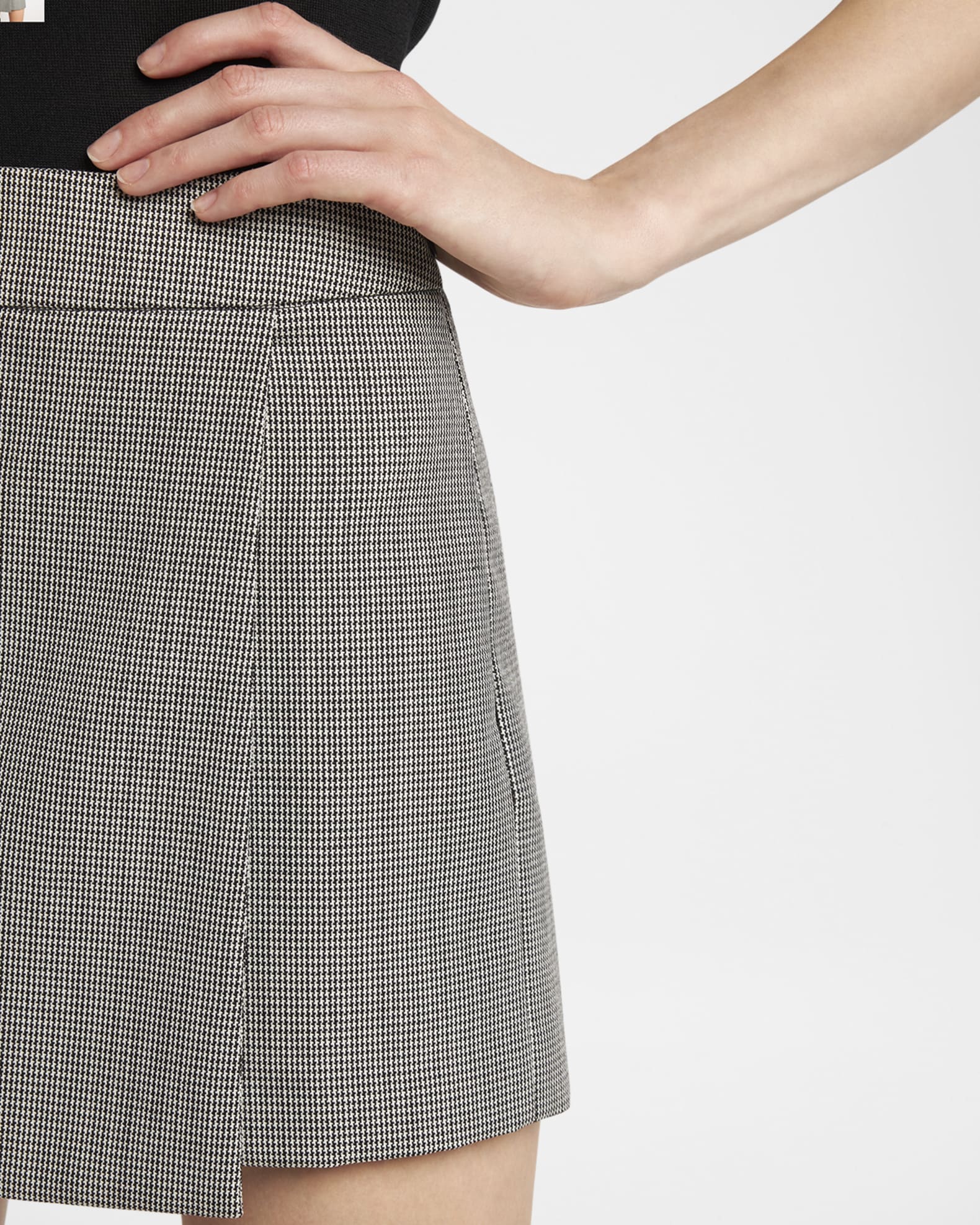 Golden Goose Journey Houndstooth Wrap Mini Skort | Neiman Marcus