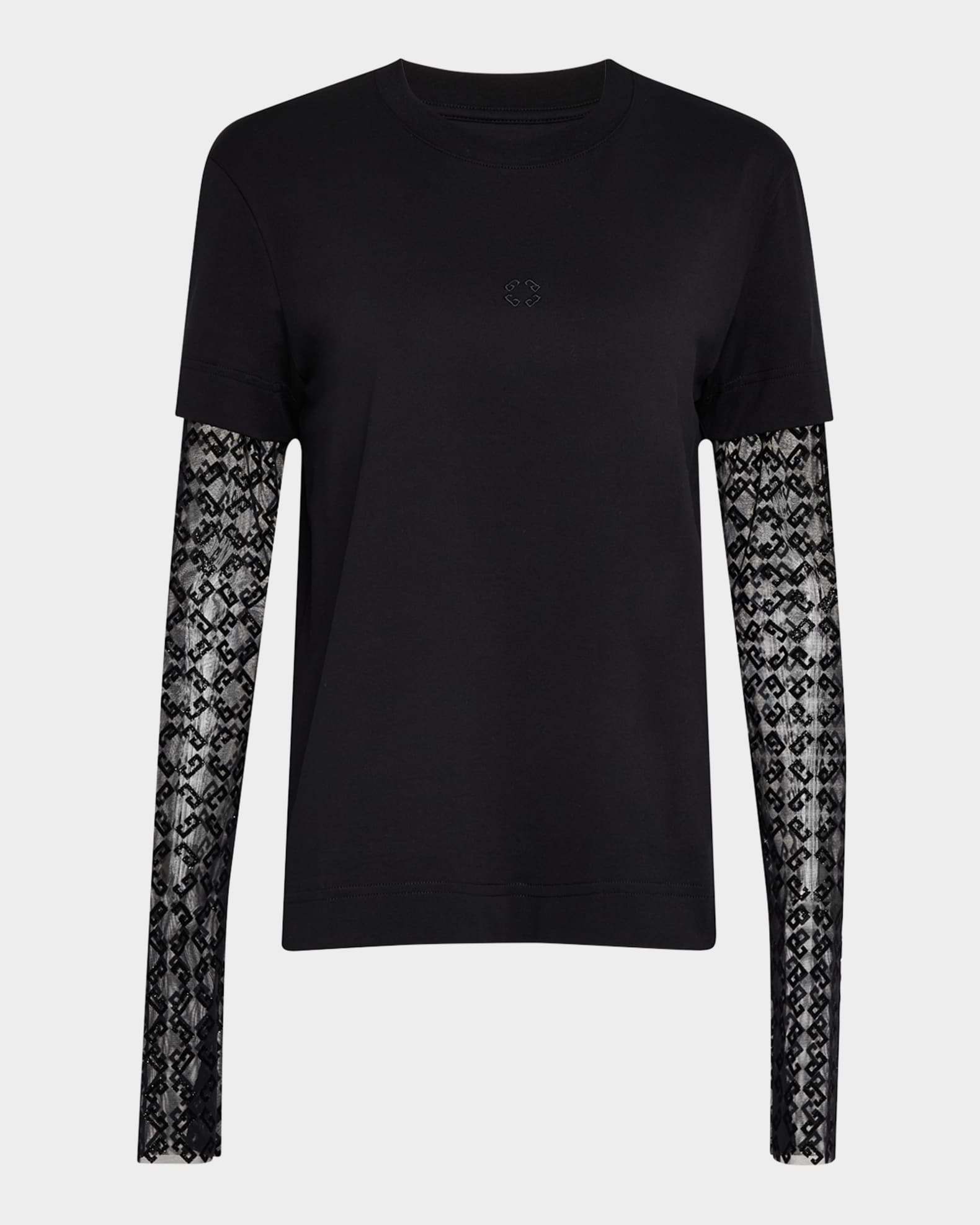 Givenchy 4G Mesh Long Sleeve Layered T Shirt Neiman Marcus