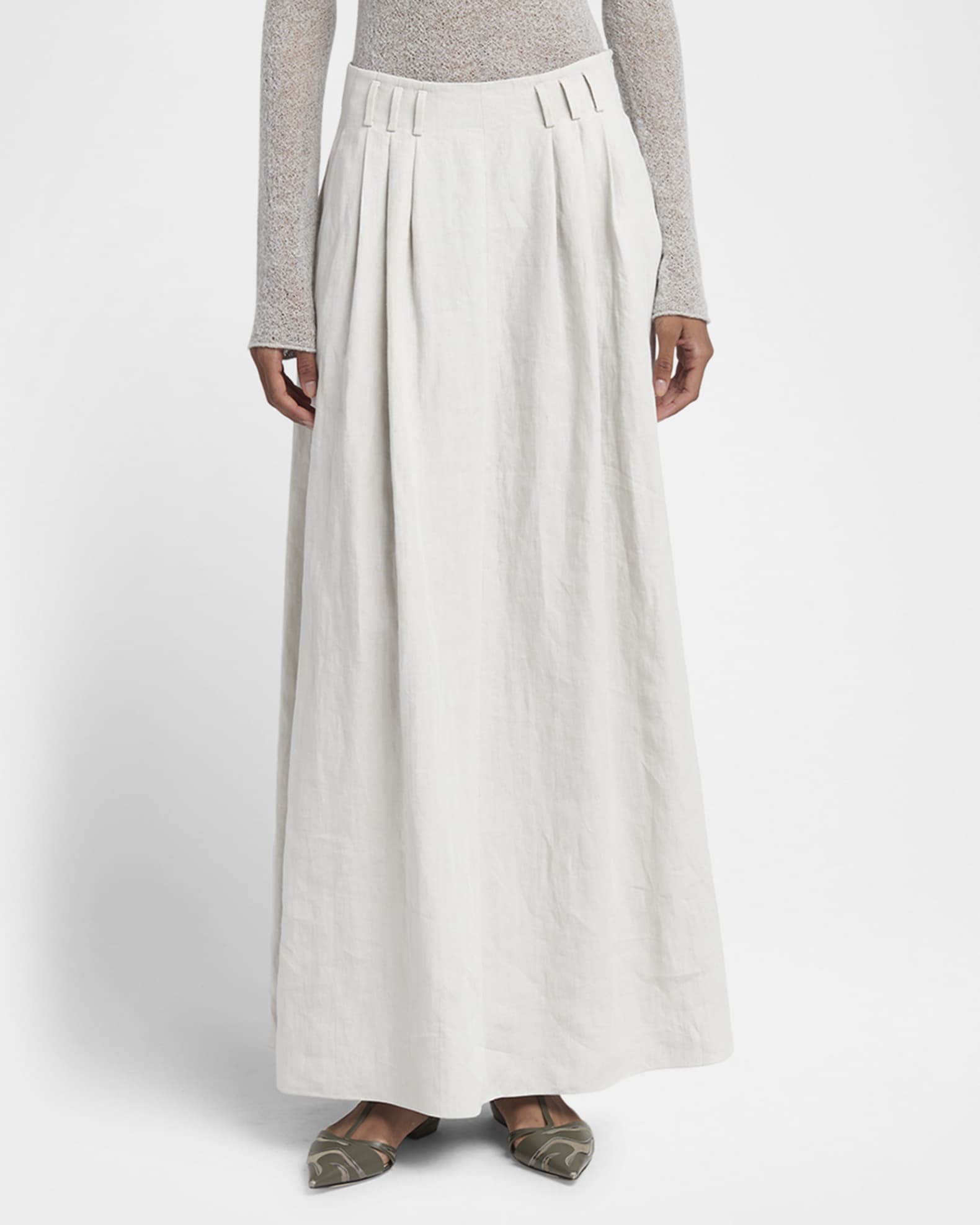 スカート GIORGIO ARMANI Silk long skirt with deep slit Grigio Giorgio Armani Silk long skirt with deep slit | Gray – MoonFits