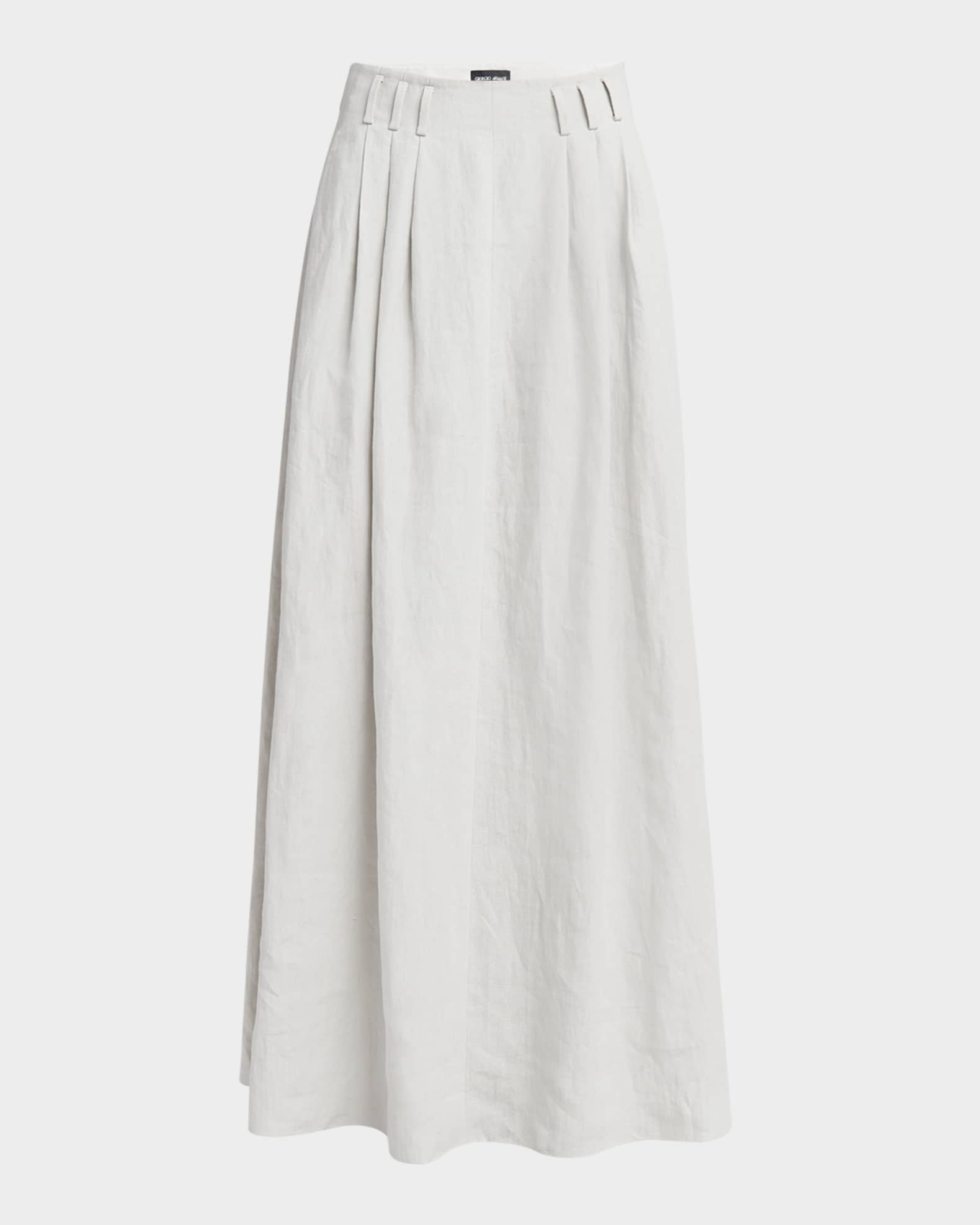 スカート GIORGIO ARMANI SILK SKIRT WITH SPLIT Giorgio Armani - Double Silk Black Satin Skirt | Mitchell Stores