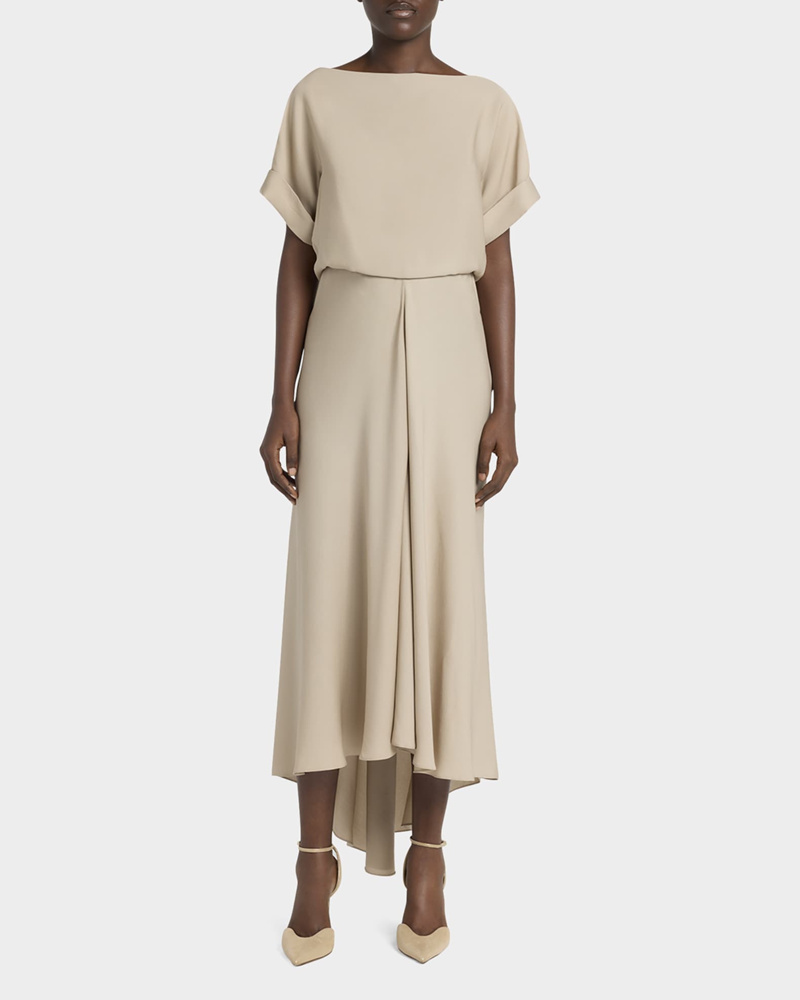 Triple Silk Georgette Hi-Low Gown 1
