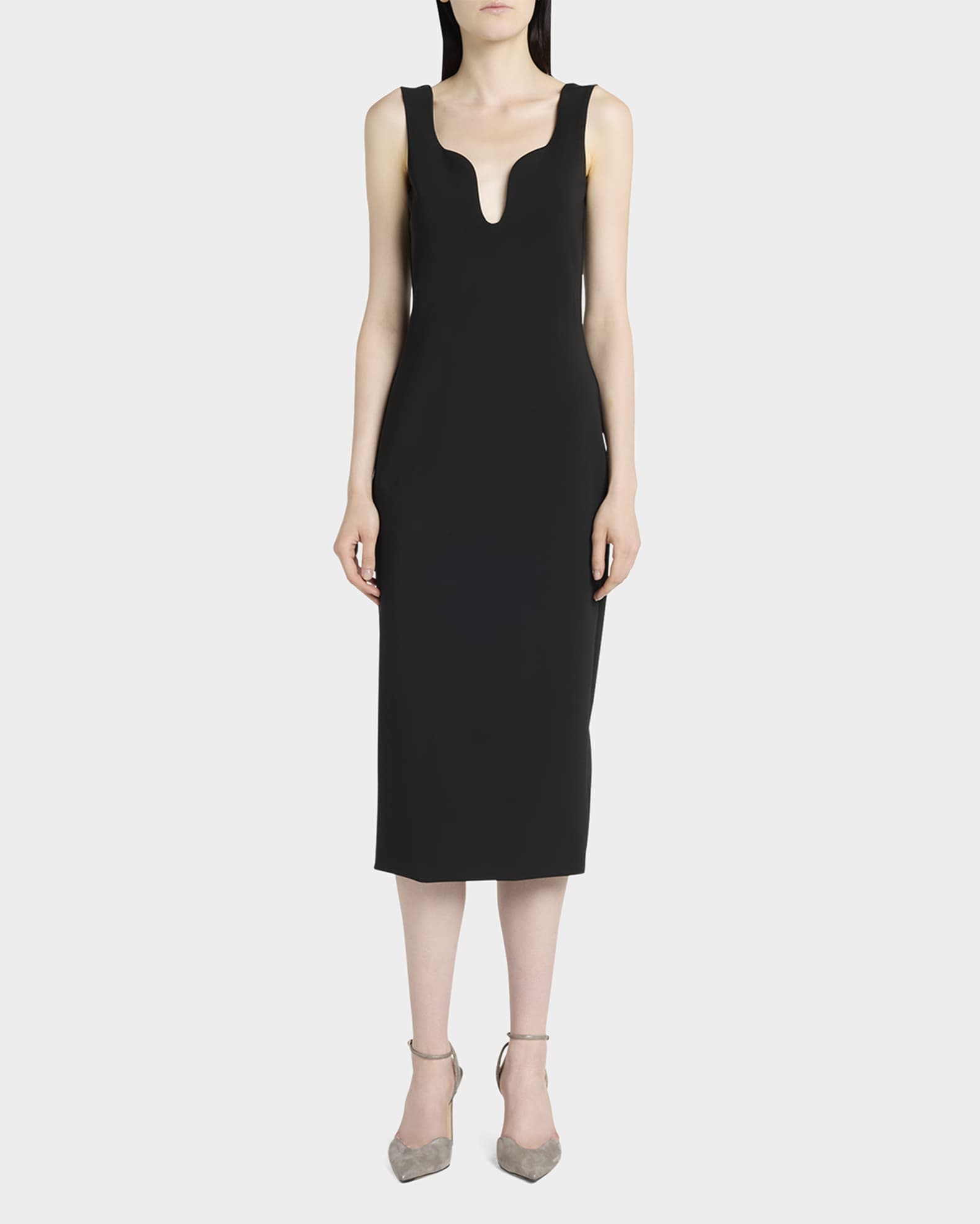 Giorgio Armani | Black Jersey sheath Dress | Women | 42