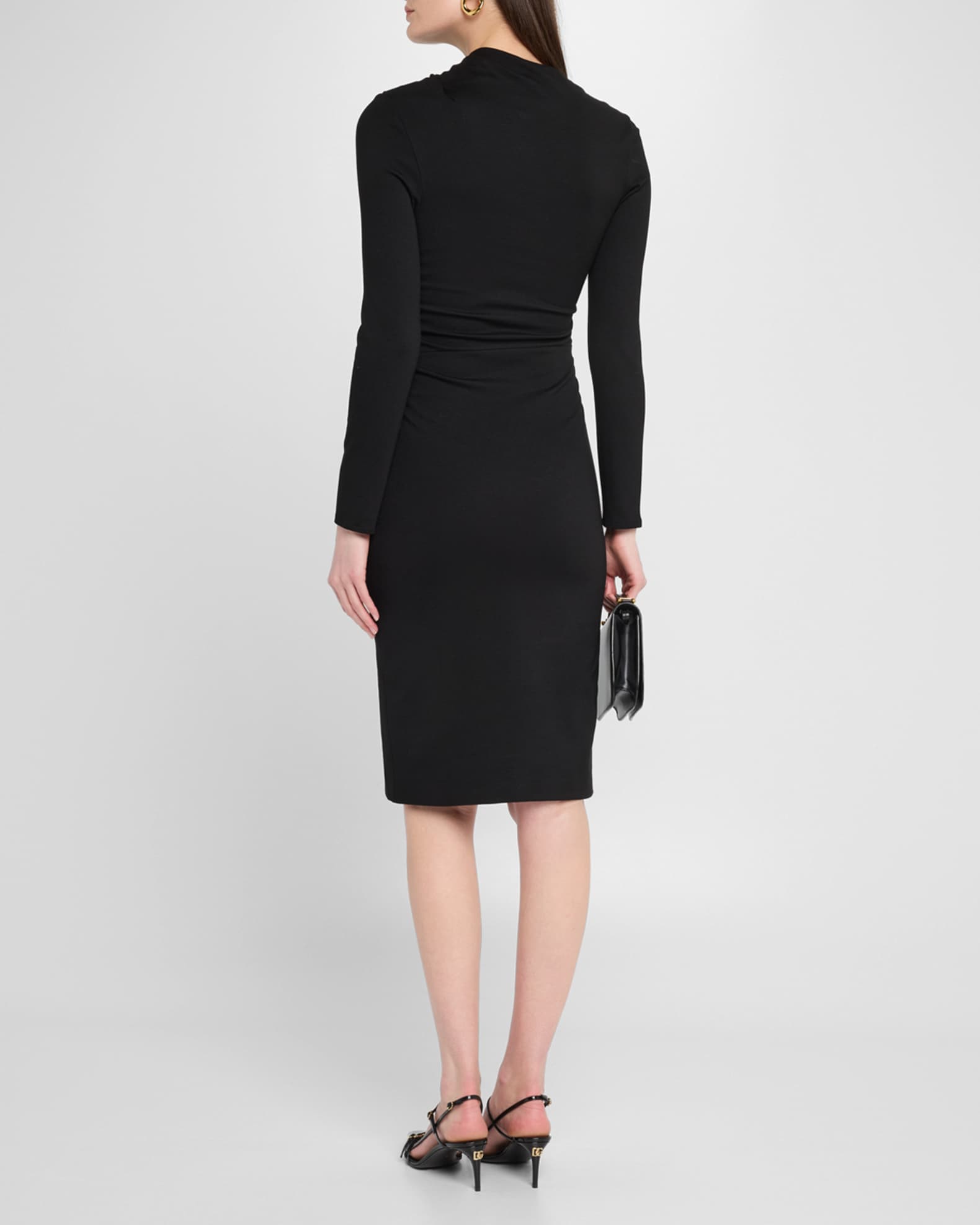 Giorgio Armani Asymmetric Long-Sleeve Jersey Dress | Neiman