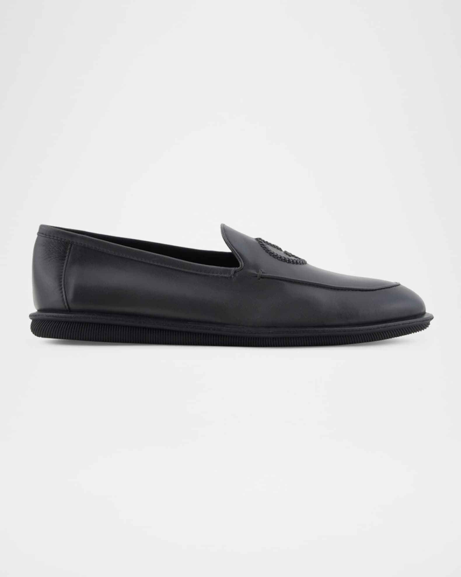 Men's Leather Monogram Smoking Slippers 0
