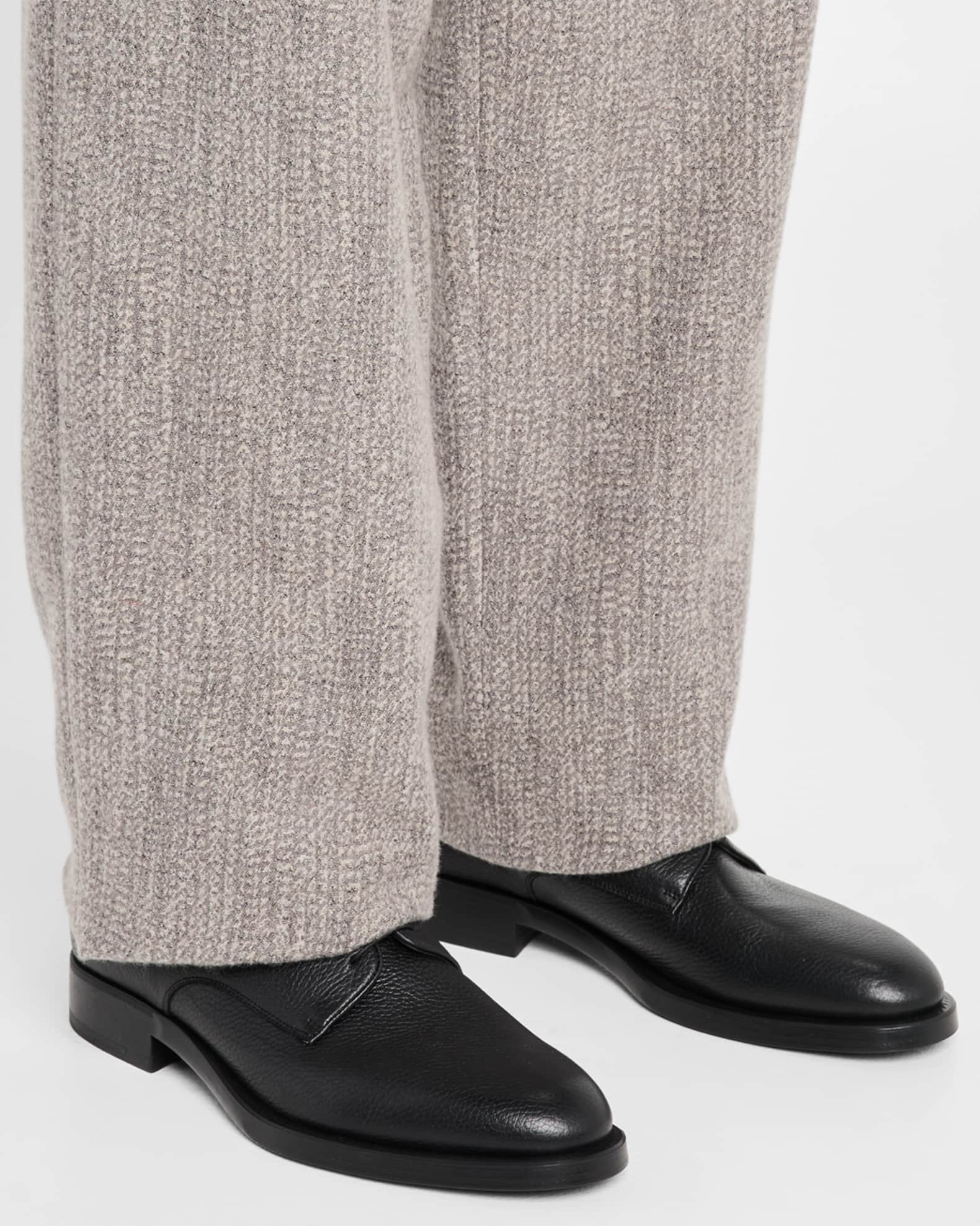 Men's Grained Leather Derby Shoes 1