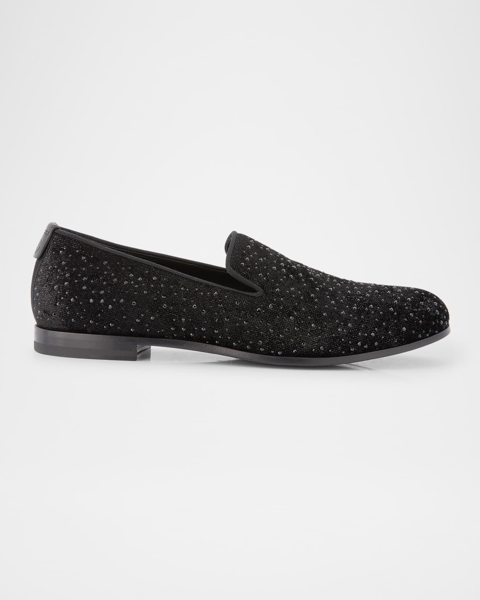 Men's Velvet Studded Loafers 0