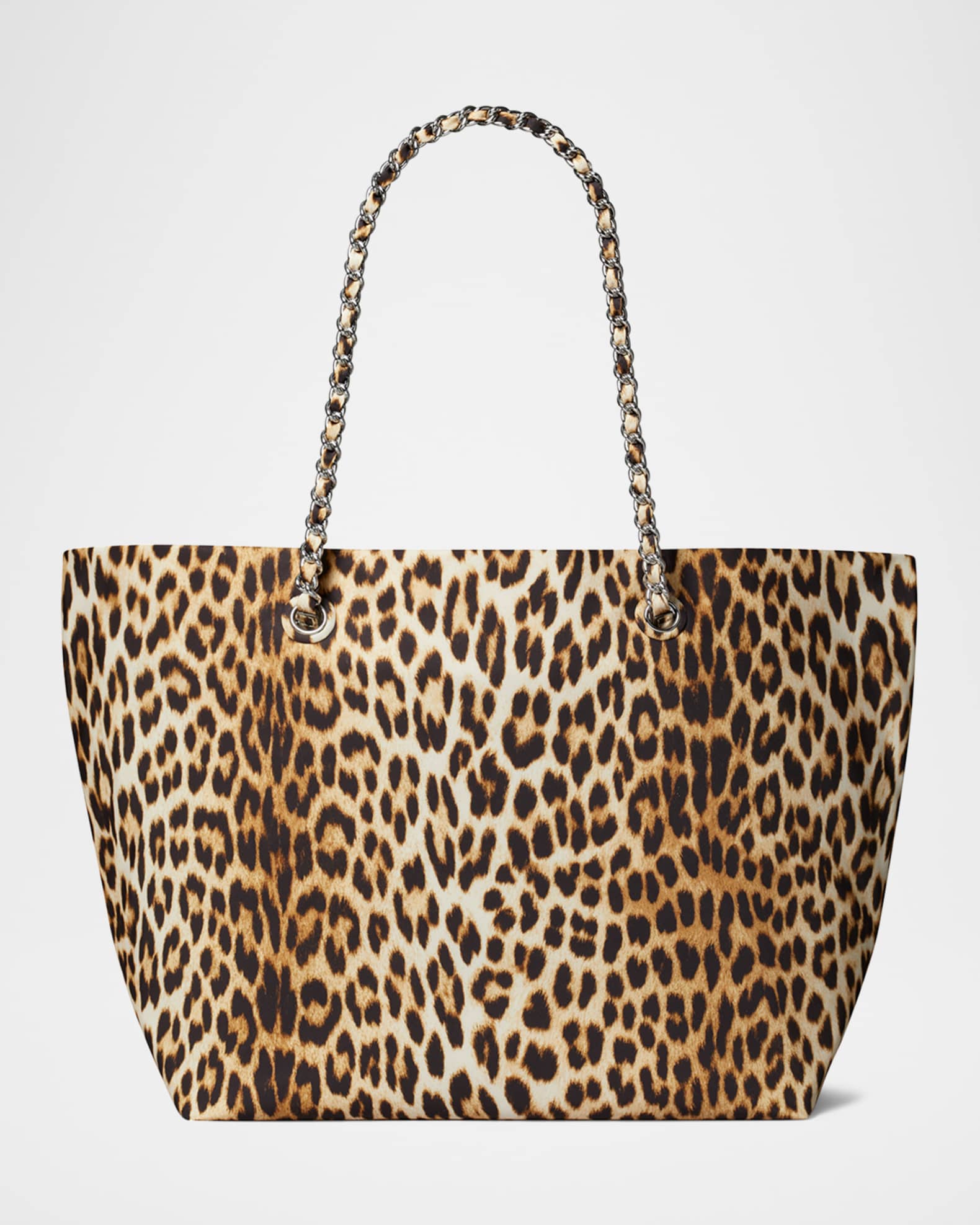 Zara animal print tote bag with chain deals