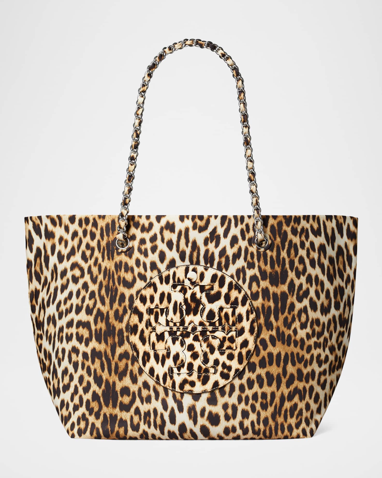 Tory Burch Ella Cheetah Print Chain Tote Bag Neiman Marcus