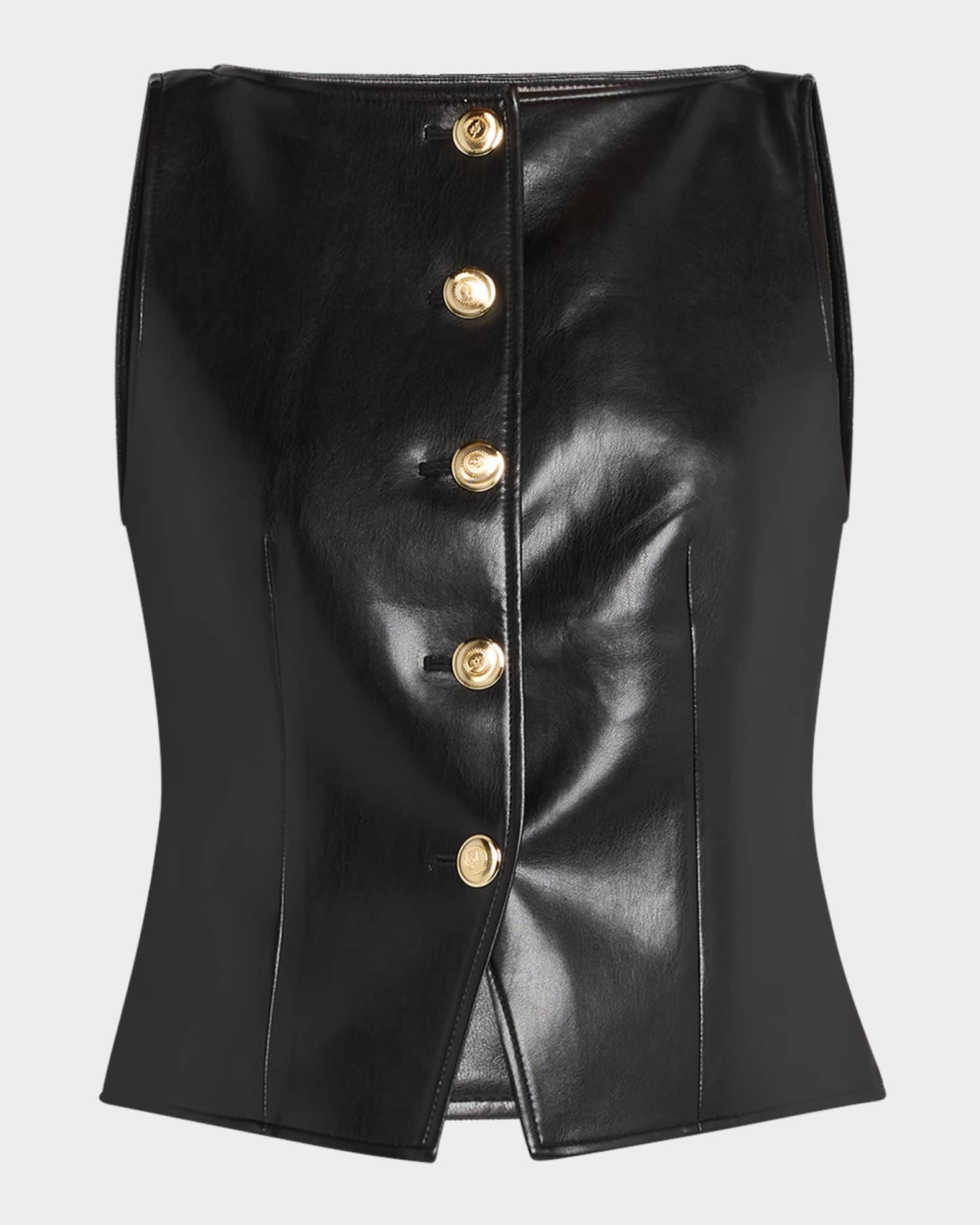 Camen Vegan Leather Vest 0