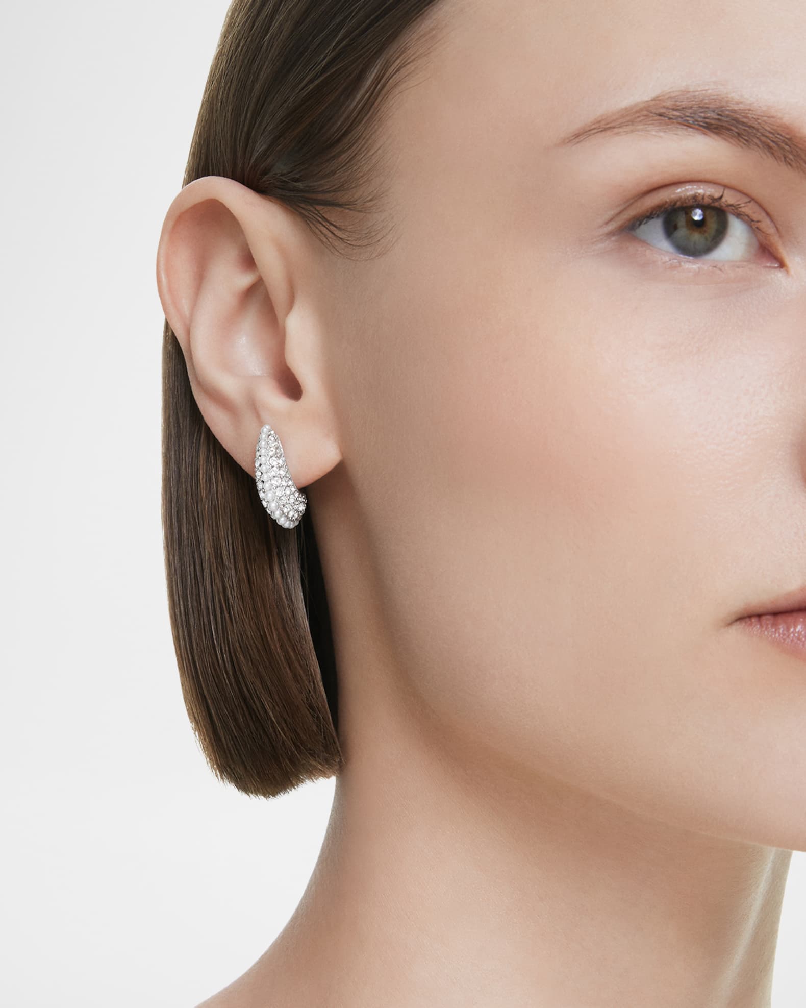 SWAROVSKI Sublima Rhodium-Plated Crystal Pearl and Pave