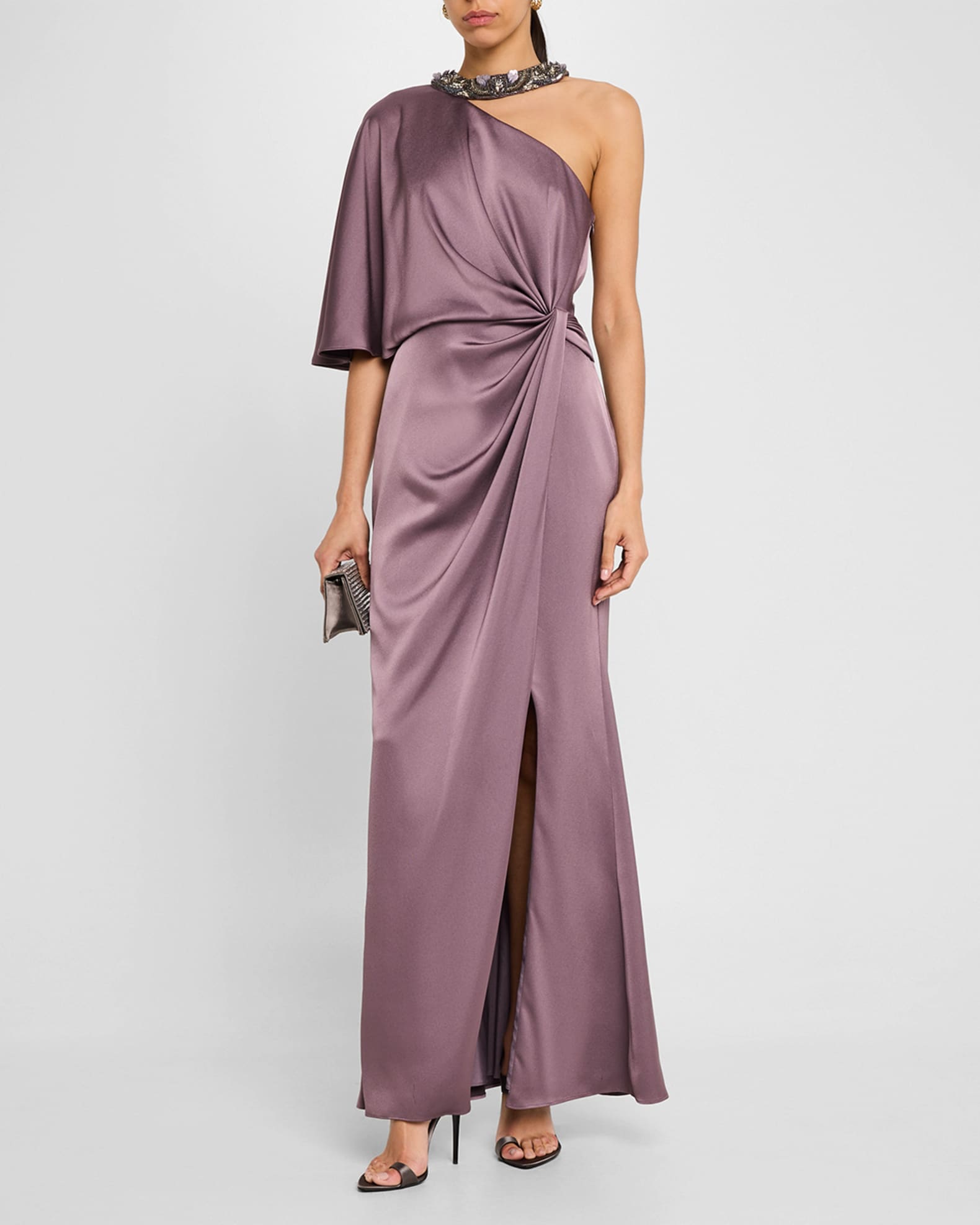 WEB限定お買い得商品の新着アイテム Aidan Marcus Neiman | Gown Twist One-Shoulder Beaded Mattox スーツ・フォーマル・ドレス