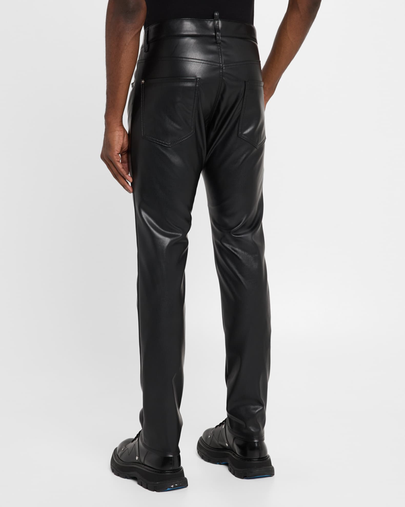Men's Faux-Leather Cool Guy Pants 1