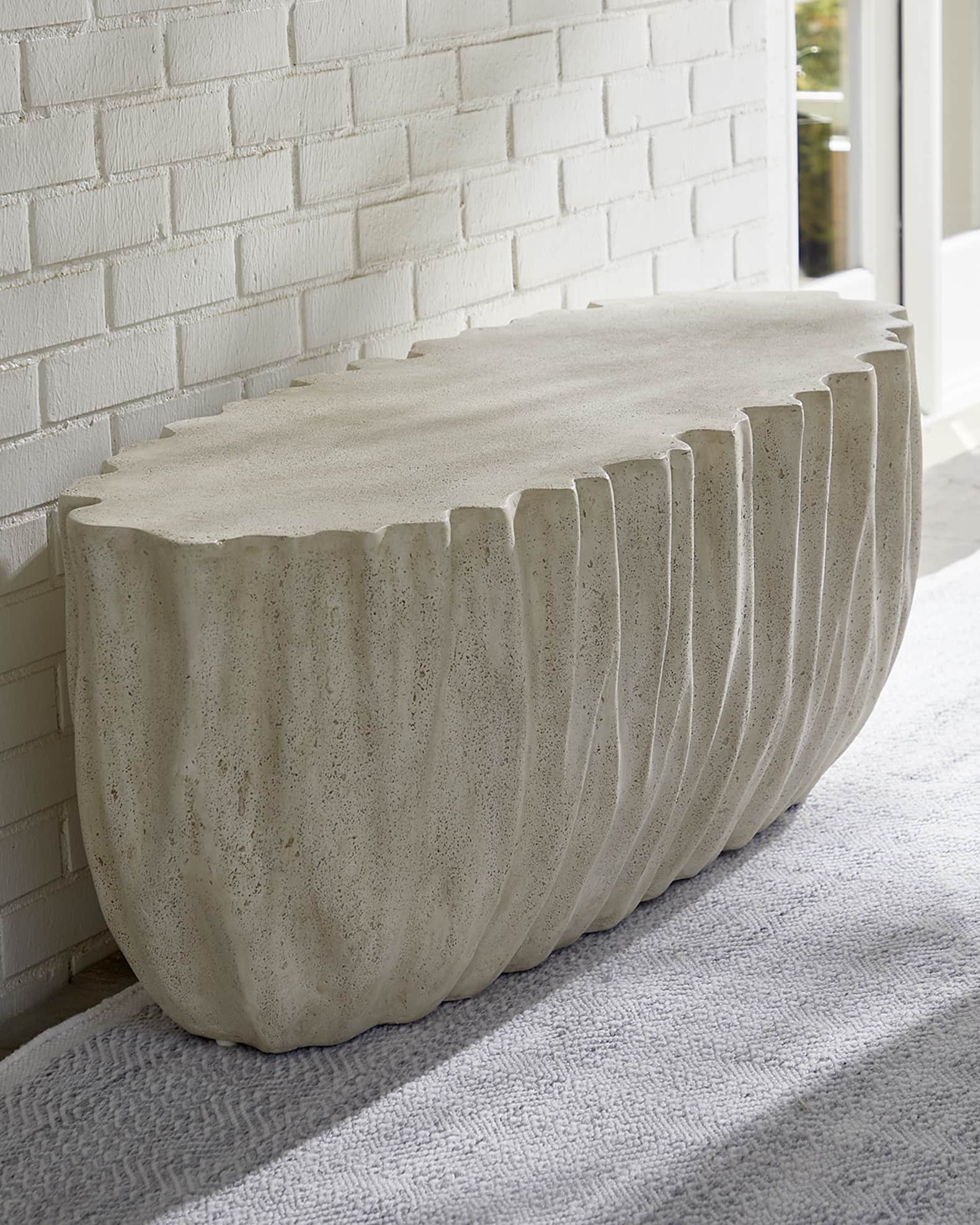 Ruffle Outdoor Bench 0