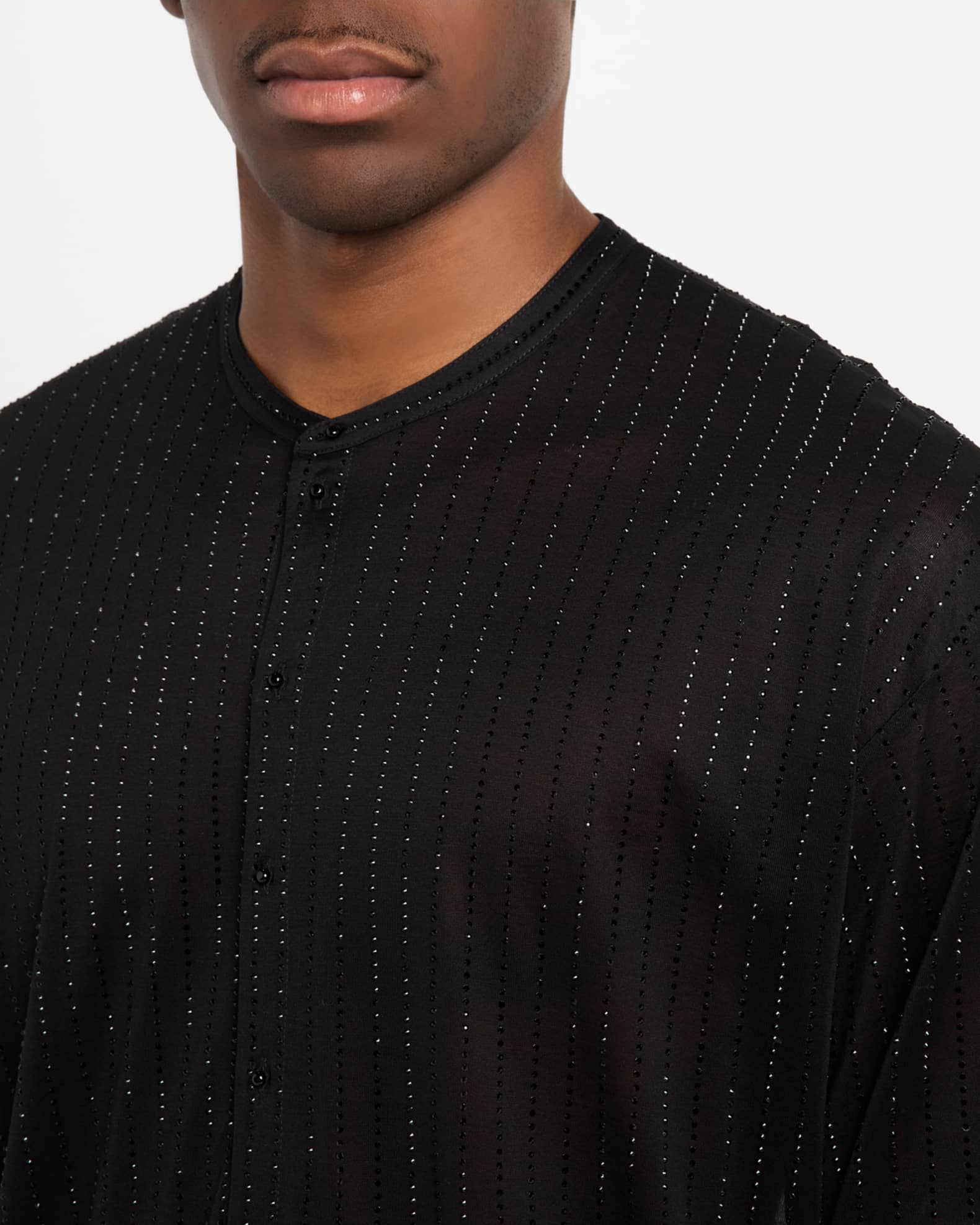 Embroidered Loose Fit Denim Shirts