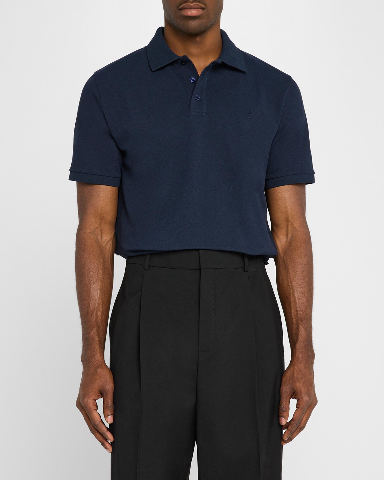 Saint Laurent Men's Pique Polo Shirt | Neiman Marcus