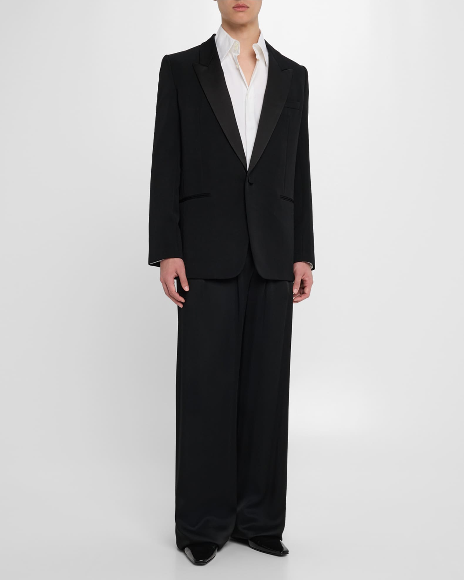 【送料&関税込】Saint Laurent Tuxedo Jacket tuxedo jacket in grain de poudre | Saint Laurent | YSL EE